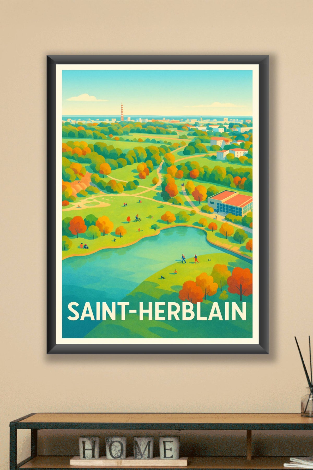Affiche Saint-Herblain — La nature au cœur de la vie urbaine · poster d'art de Saint-Herblain
