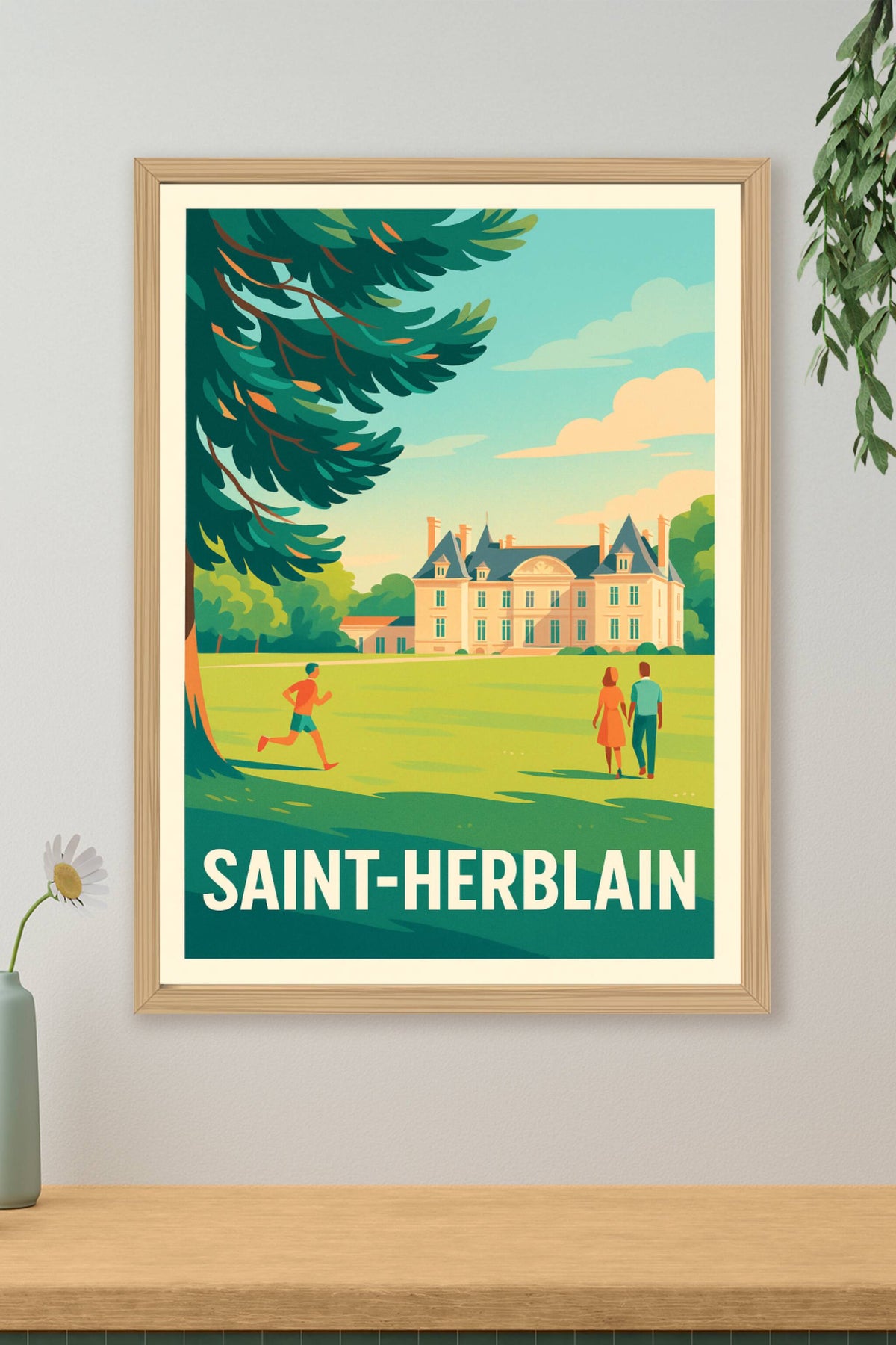 Affiche Saint-Herblain — Élégance et nature en harmonie · poster d'art de Saint-Herblain