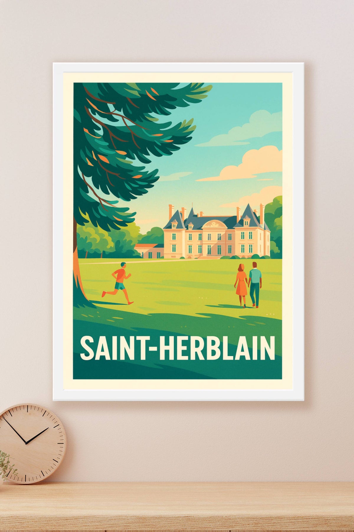 Affiche Saint-Herblain — Élégance et nature en harmonie · poster d'art de Saint-Herblain