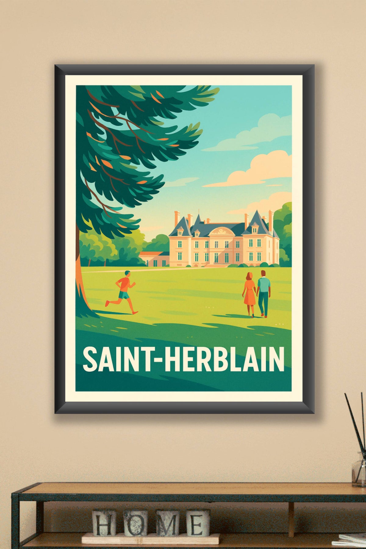 Affiche Saint-Herblain — Élégance et nature en harmonie · poster d'art de Saint-Herblain