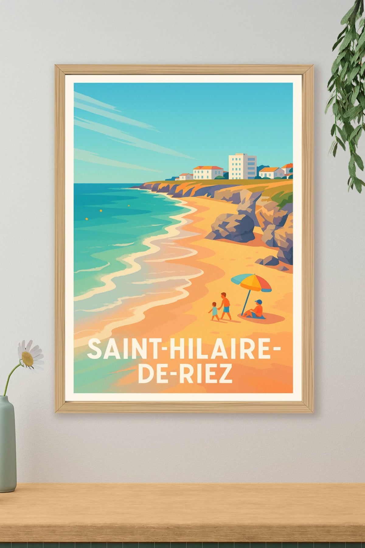 Affiche Saint-Hilaire-de-Riez — Évasion et douceur de la côte vendéenne · poster d'art de Saint-Hilaire-de-Riez
