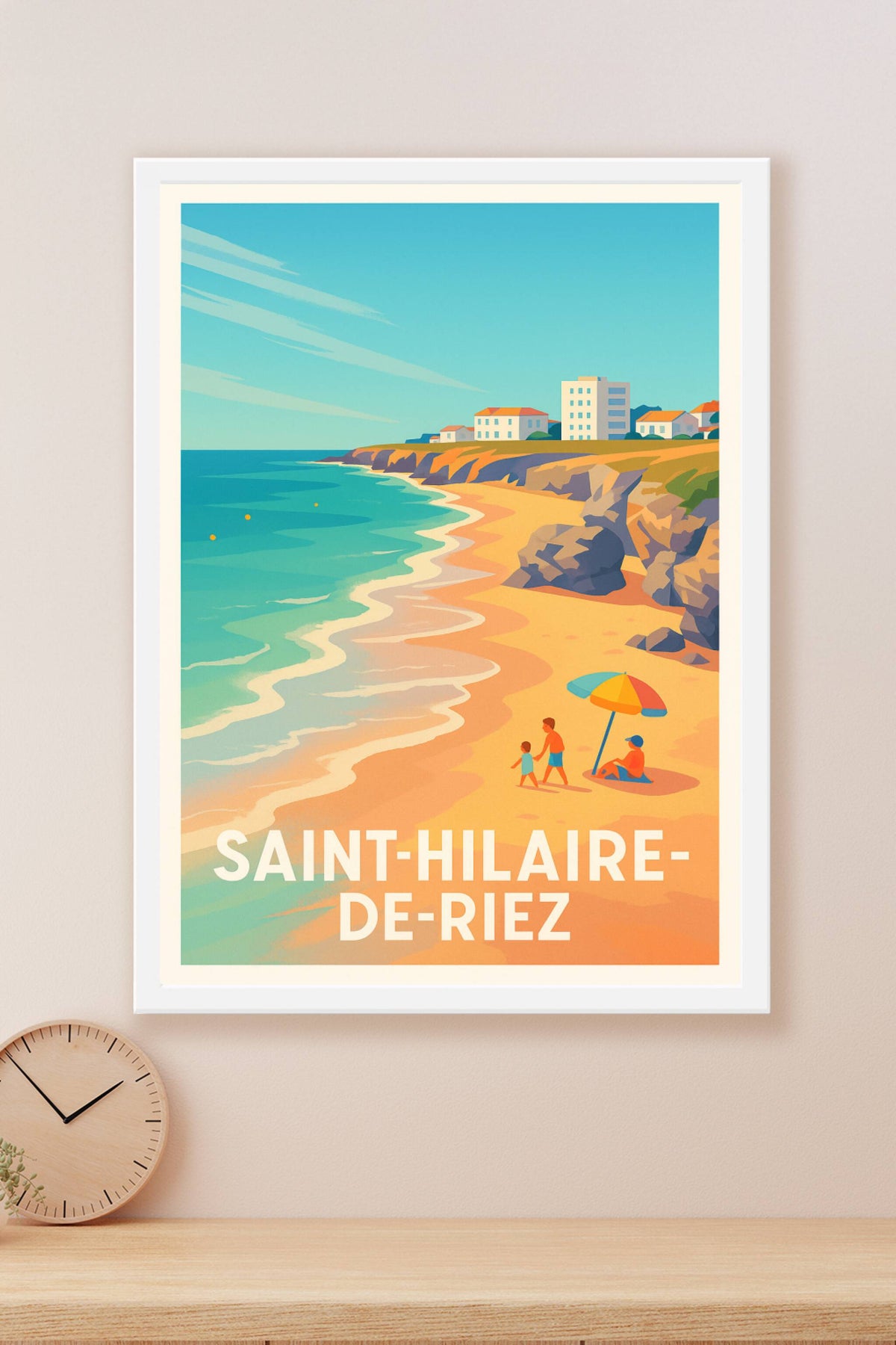Affiche Saint-Hilaire-de-Riez — Évasion et douceur de la côte vendéenne · poster d'art de Saint-Hilaire-de-Riez