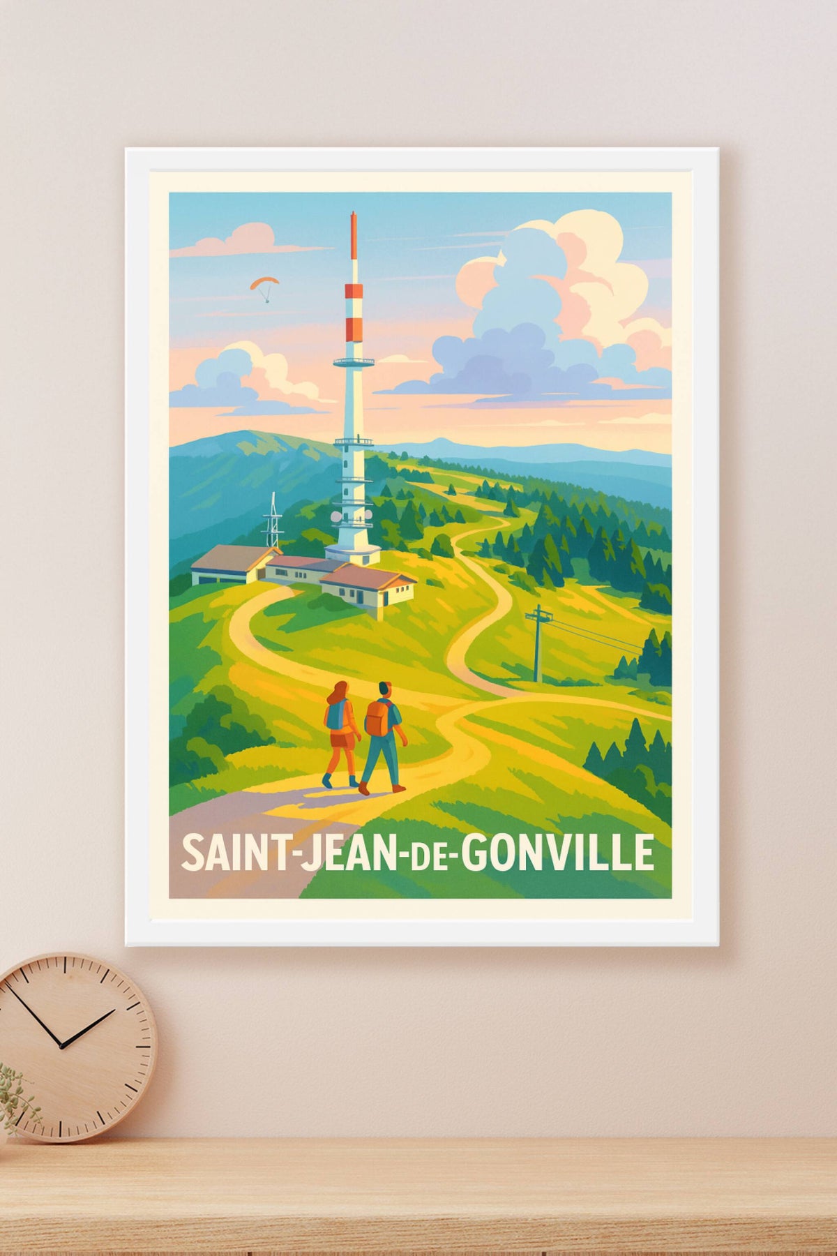 Affiche Saint-Jean-de-Gonville — Invitation à la randonnée en pleine nature · poster d'art de Saint-Jean-de-Gonville