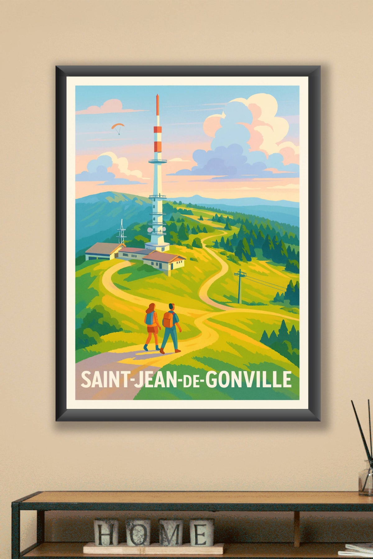 Affiche Saint-Jean-de-Gonville — Invitation à la randonnée en pleine nature · poster d'art de Saint-Jean-de-Gonville