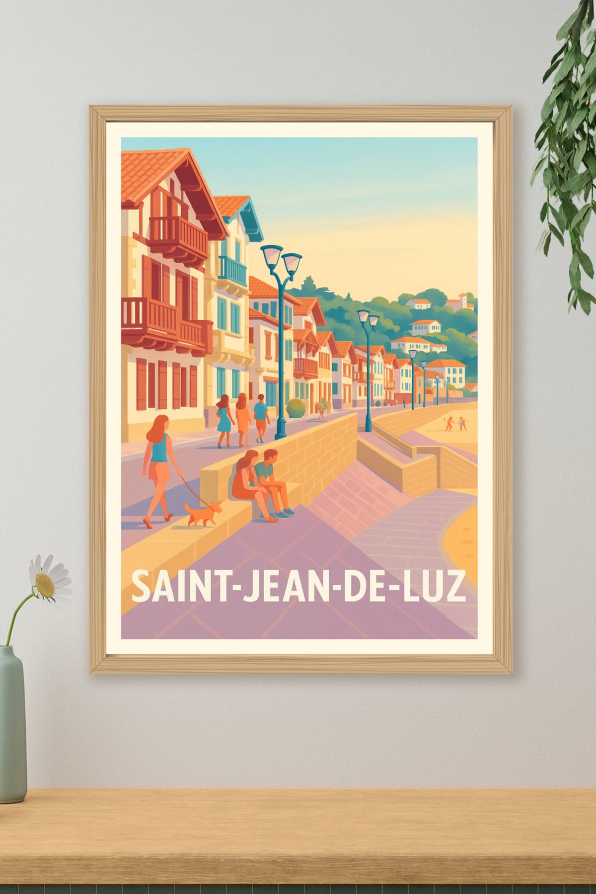 Affiche Saint-Jean-de-Luz — Balade en douceur sur la côte basque · poster d'art de Saint-Jean-de-Luz
