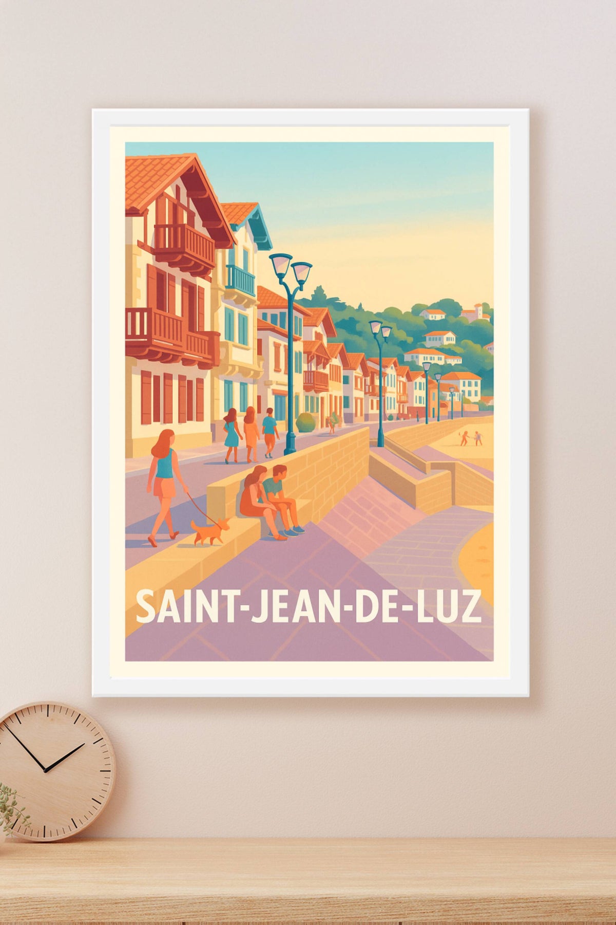 Affiche Saint-Jean-de-Luz — Balade en douceur sur la côte basque · poster d'art de Saint-Jean-de-Luz