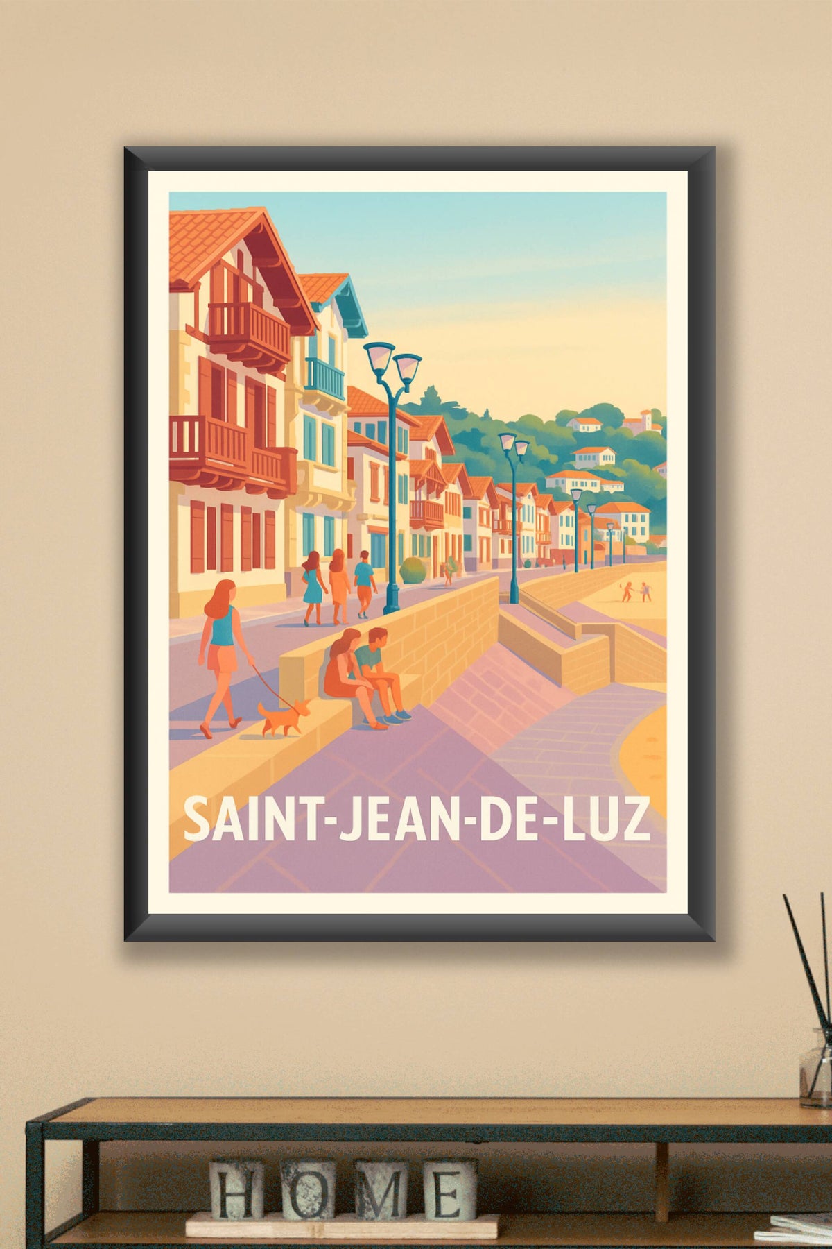 Affiche Saint-Jean-de-Luz — Balade en douceur sur la côte basque · poster d'art de Saint-Jean-de-Luz