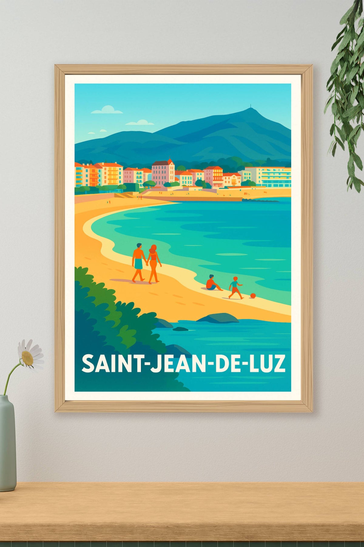 Affiche Saint-Jean-de-Luz — L'évasion balnéaire basque · poster d'art de Saint-Jean-de-Luz