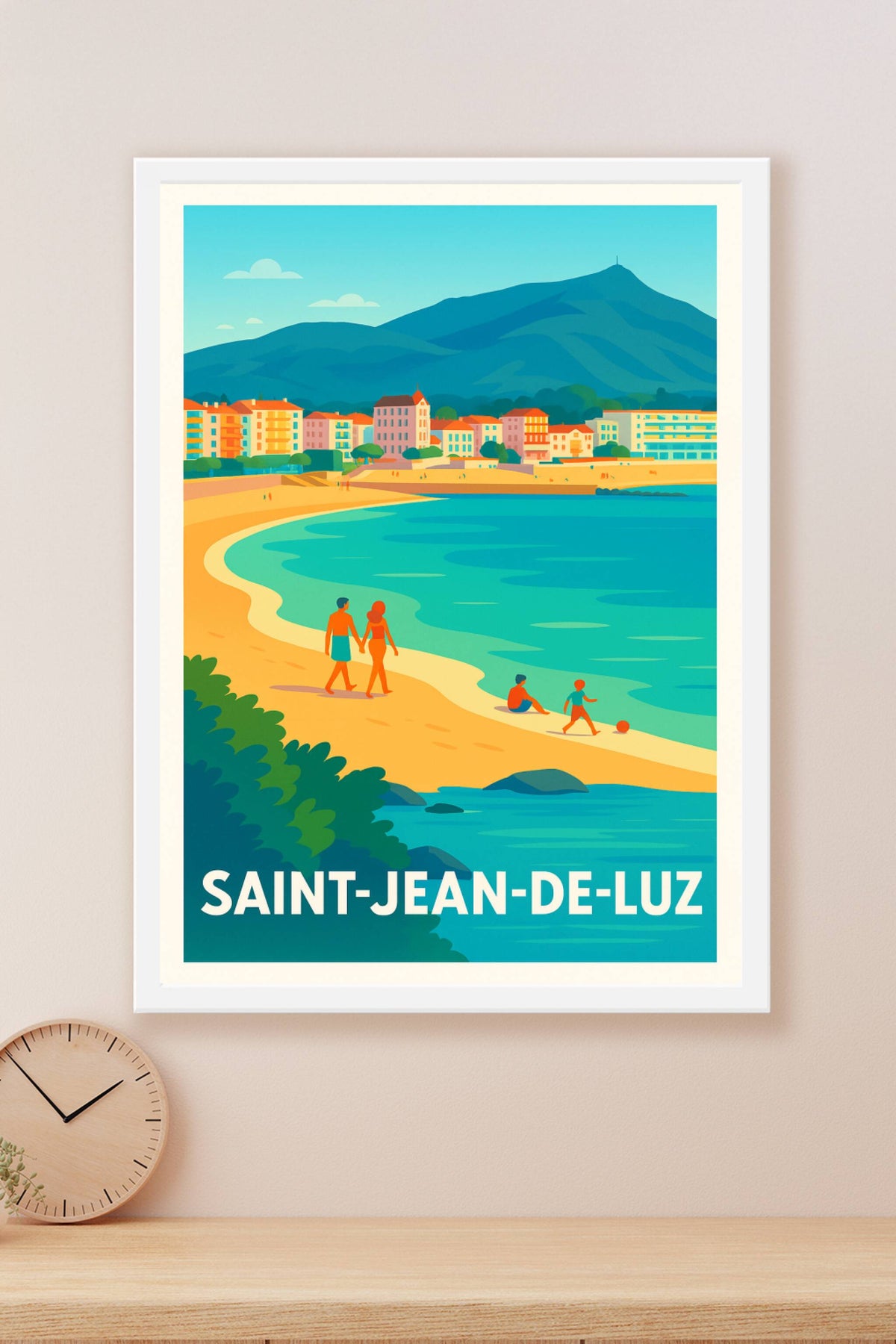 Affiche Saint-Jean-de-Luz — L'évasion balnéaire basque · poster d'art de Saint-Jean-de-Luz