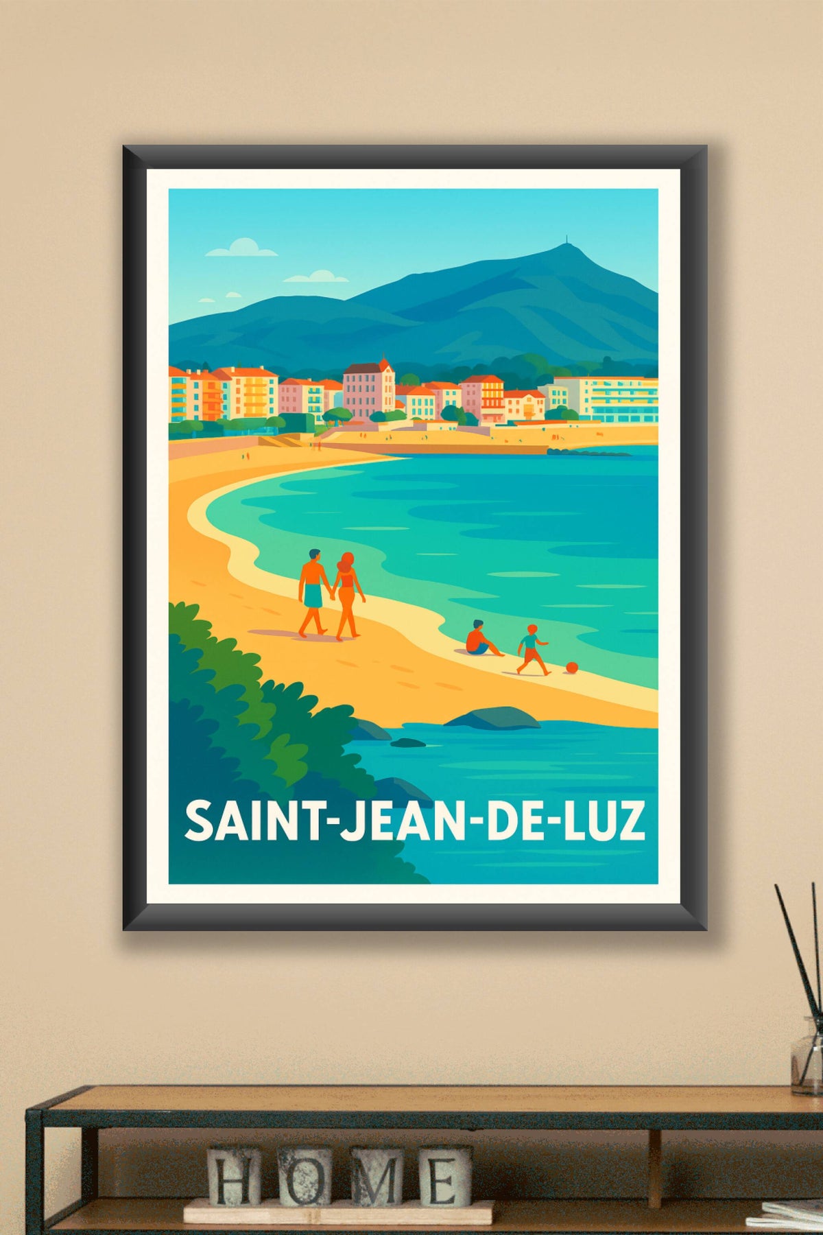 Affiche Saint-Jean-de-Luz — L'évasion balnéaire basque · poster d'art de Saint-Jean-de-Luz