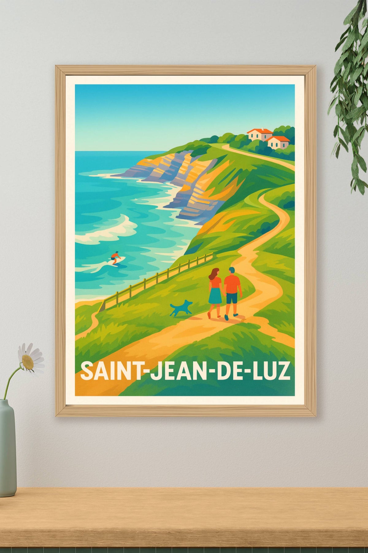 Affiche Saint-Jean-de-Luz — Échappée Belle en Bord de Mer · poster d'art de Saint-Jean-de-Luz