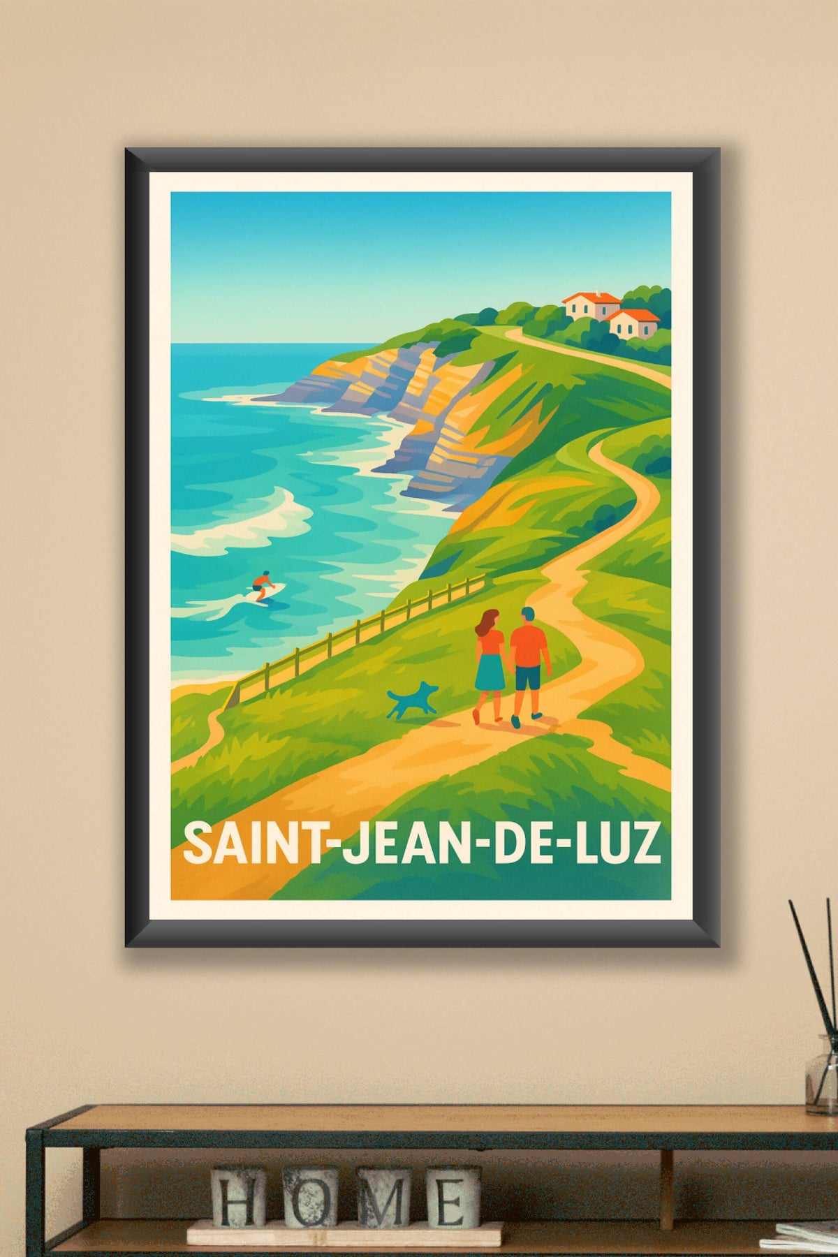 Affiche Saint-Jean-de-Luz — Échappée Belle en Bord de Mer · poster d'art de Saint-Jean-de-Luz