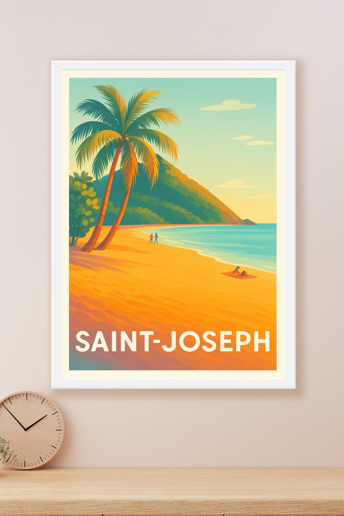 Affiche Saint-Joseph — Évasion tropicale au bord de l'océan · poster d'art de Saint-Joseph