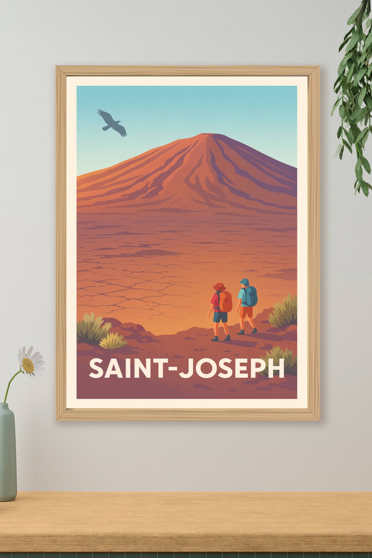 Affiche Saint-Joseph — Aventure et nature sauvage au pied du volcan · poster d'art de Saint-Joseph