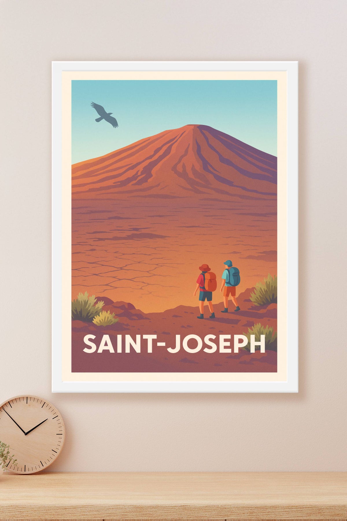 Affiche Saint-Joseph — Aventure et nature sauvage au pied du volcan · poster d'art de Saint-Joseph