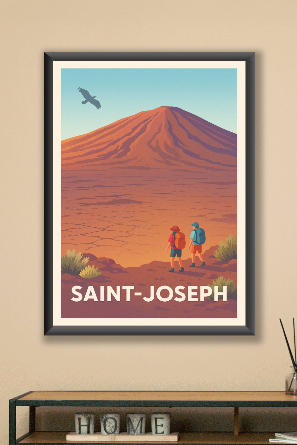 Affiche Saint-Joseph — Aventure et nature sauvage au pied du volcan · poster d'art de Saint-Joseph