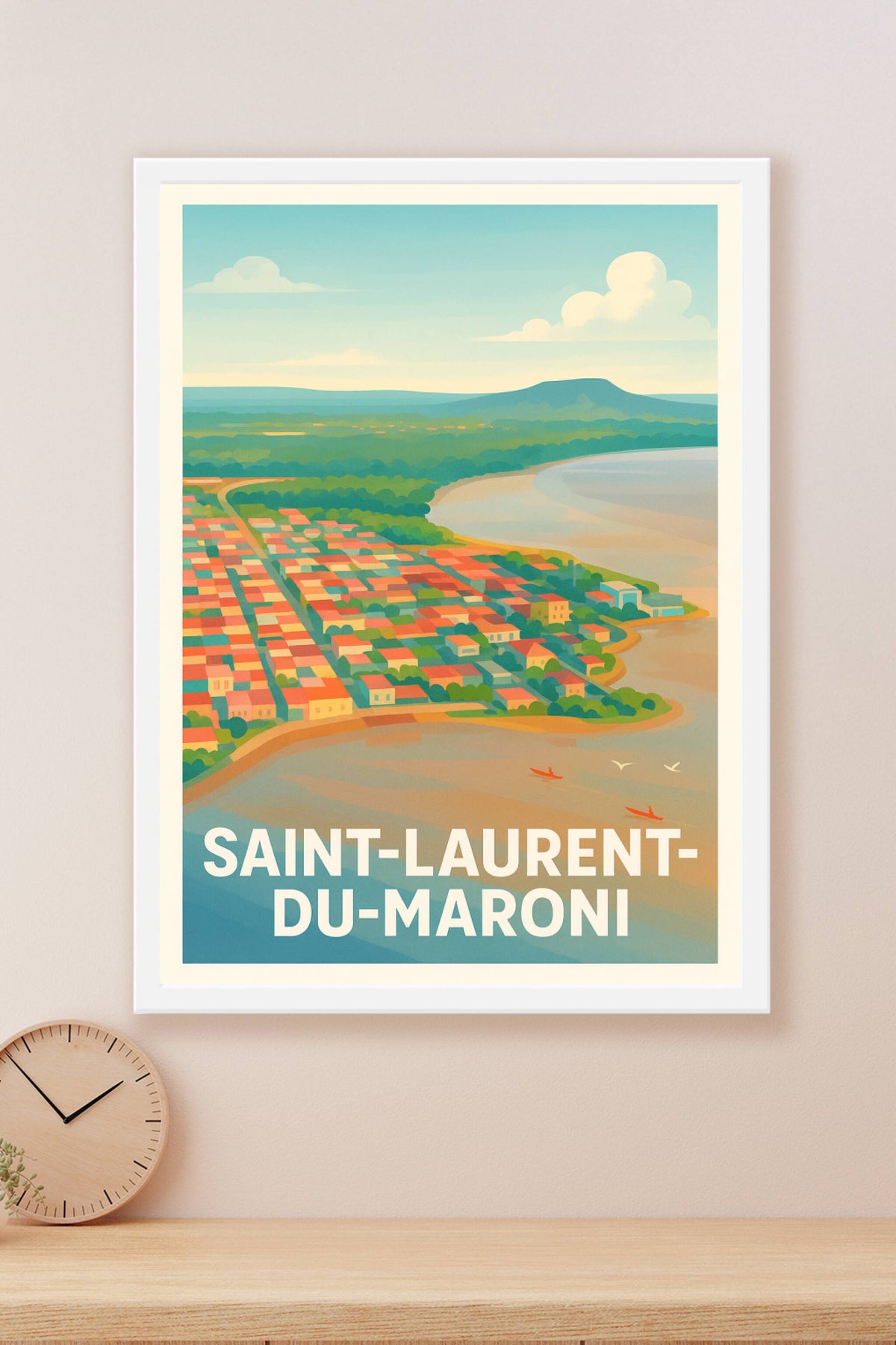 Affiche Saint-Laurent-du-Maroni — Charme tropical au bord du fleuve · poster d'art de Saint-Laurent-du-Maroni