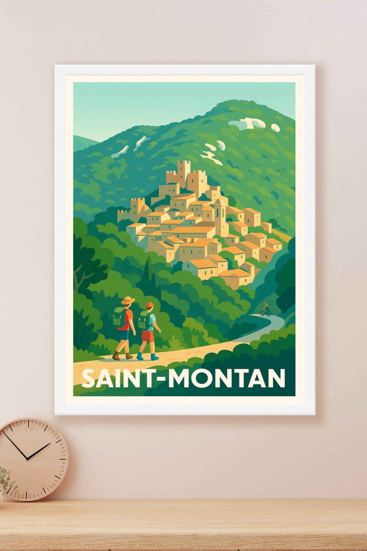 Affiche Saint-Montan — L'escapade pittoresque au cœur de la nature · poster d'art de Saint-Montan
