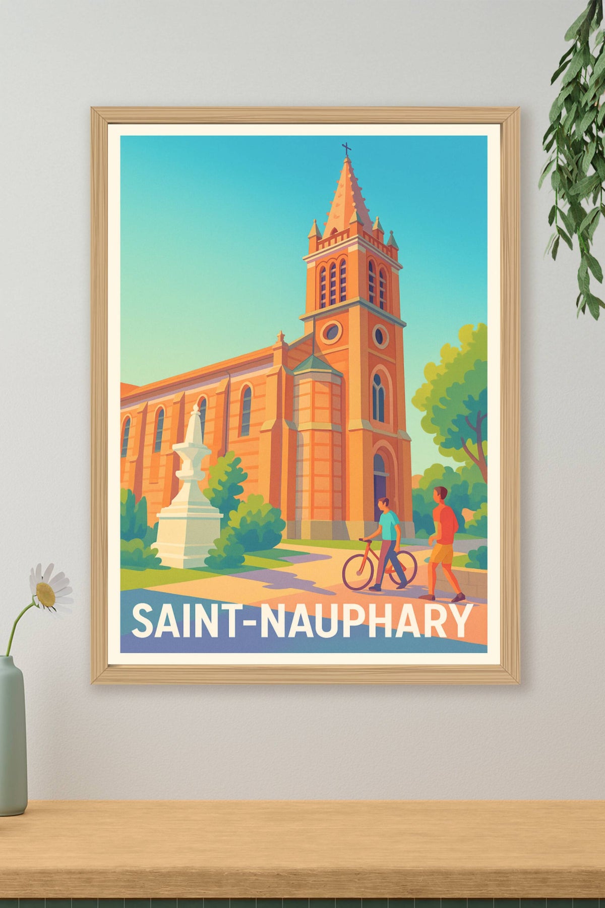 Affiche Saint-Nauphary — Une invitation à la sérénité architecturale · poster d'art de Saint-Nauphary
