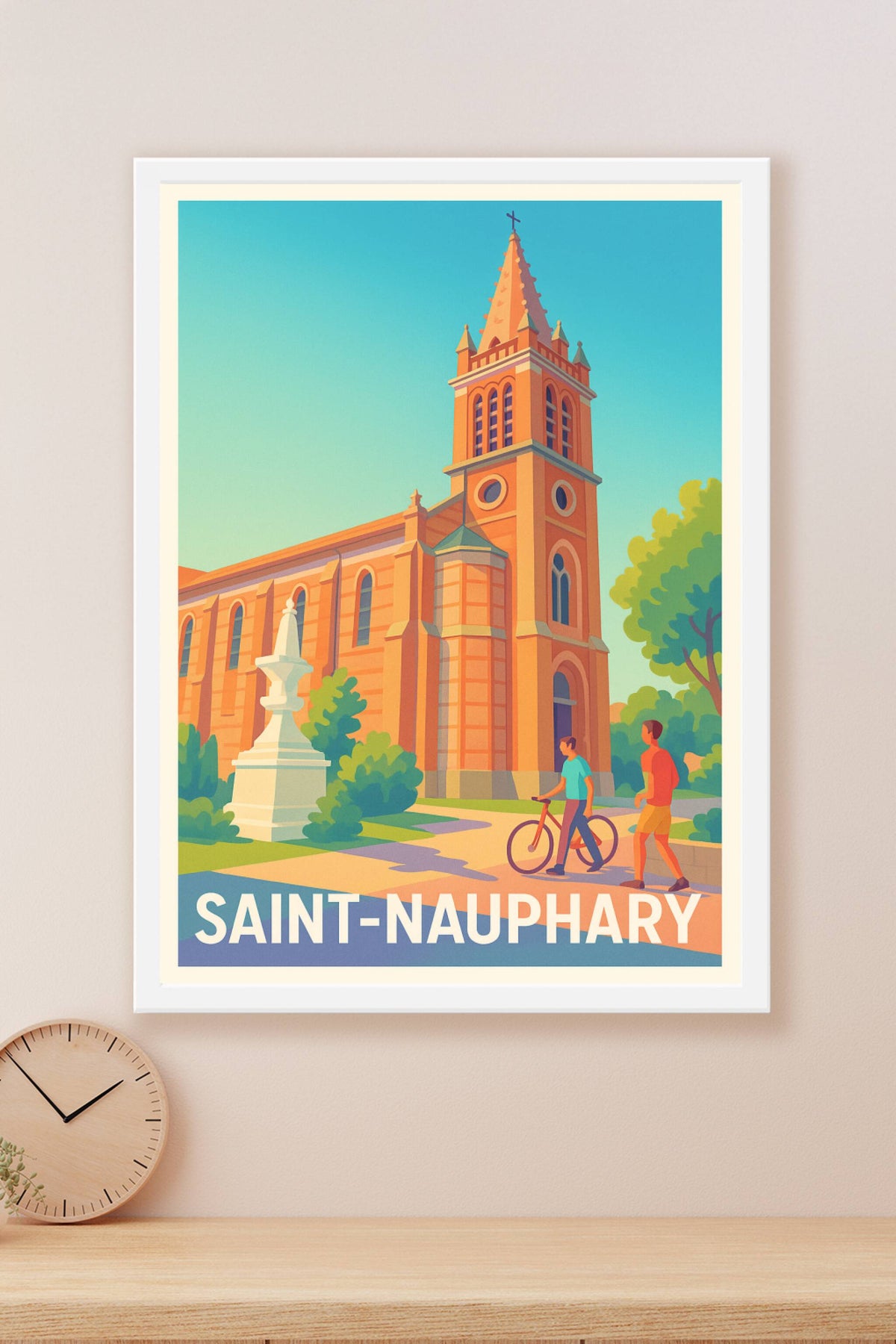 Affiche Saint-Nauphary — Une invitation à la sérénité architecturale · poster d'art de Saint-Nauphary