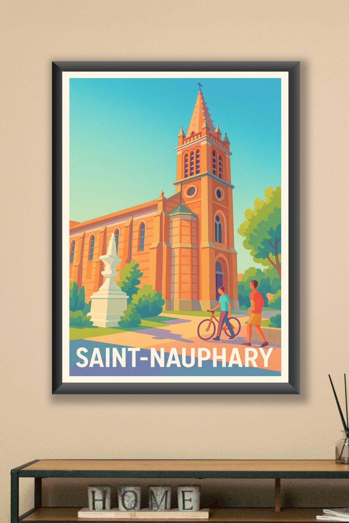 Affiche Saint-Nauphary — Une invitation à la sérénité architecturale · poster d'art de Saint-Nauphary