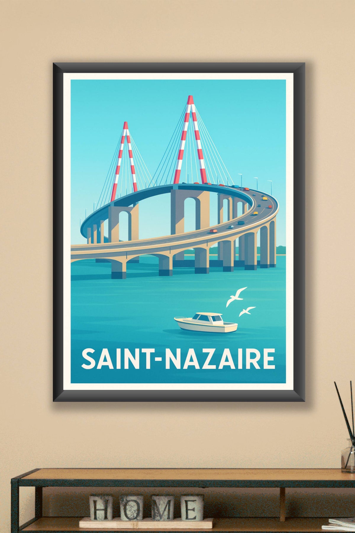 Affiche Saint-Nazaire — L'élégance du Pont de Saint-Nazaire · poster d'art de Saint-Nazaire