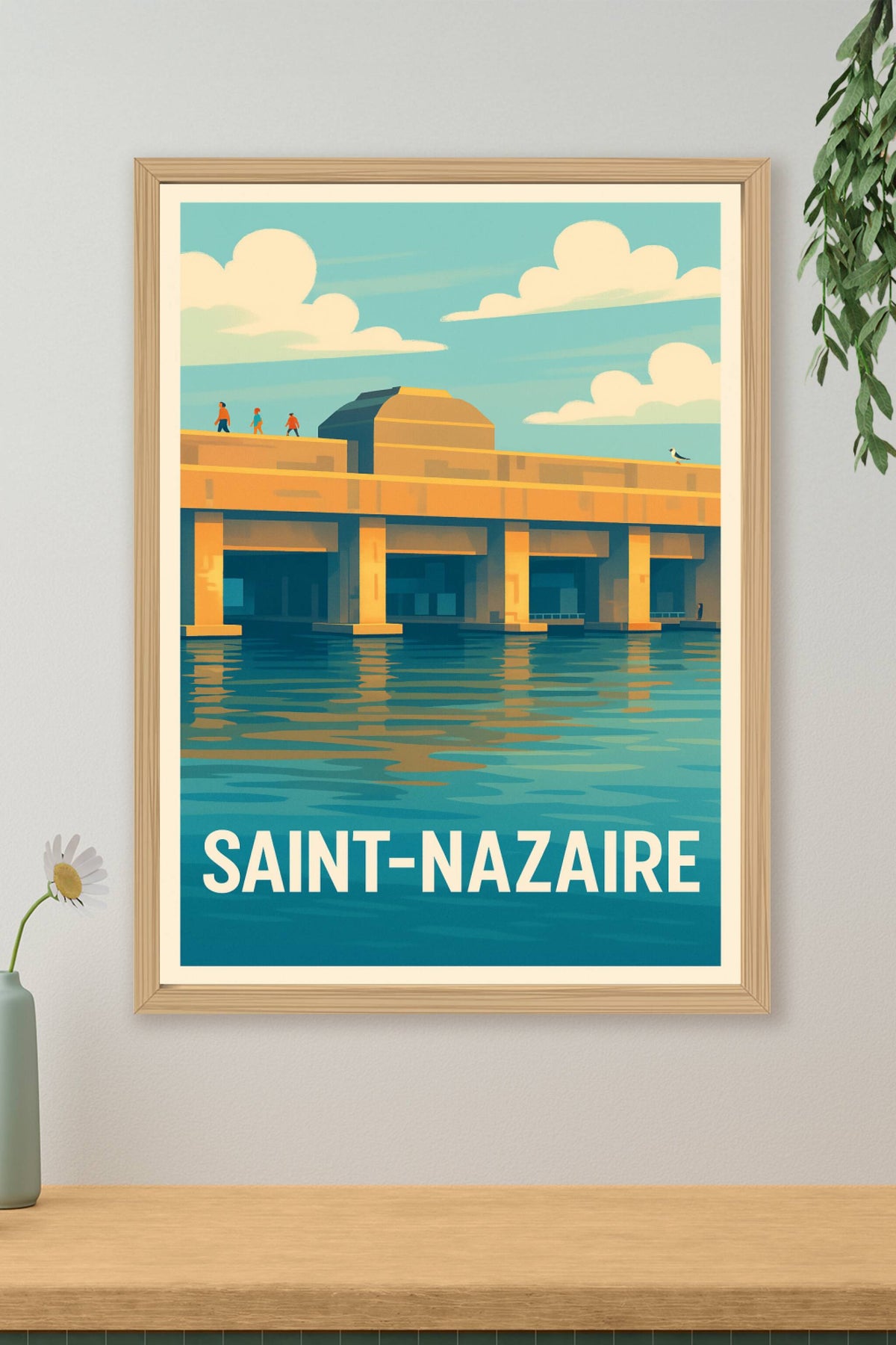 Affiche Saint-Nazaire — L'Esprit Maritime et Industriel · poster d'art de Saint-Nazaire