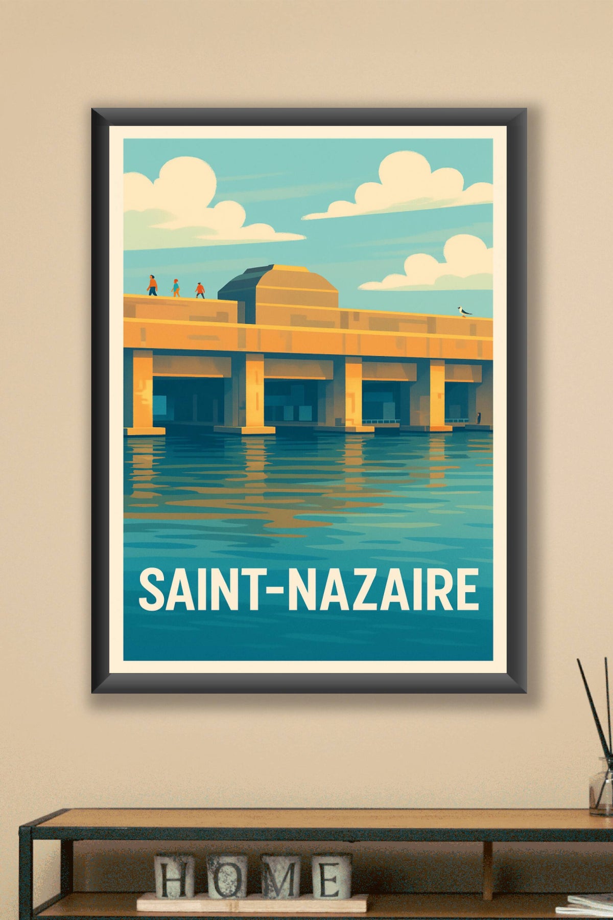 Affiche Saint-Nazaire — L'Esprit Maritime et Industriel · poster d'art de Saint-Nazaire