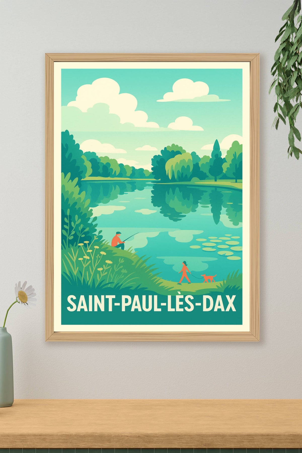 Affiche Saint-Paul-lès-Dax — Oasis naturelle au cœur des Landes · poster d'art de Saint-Paul-lès-Dax