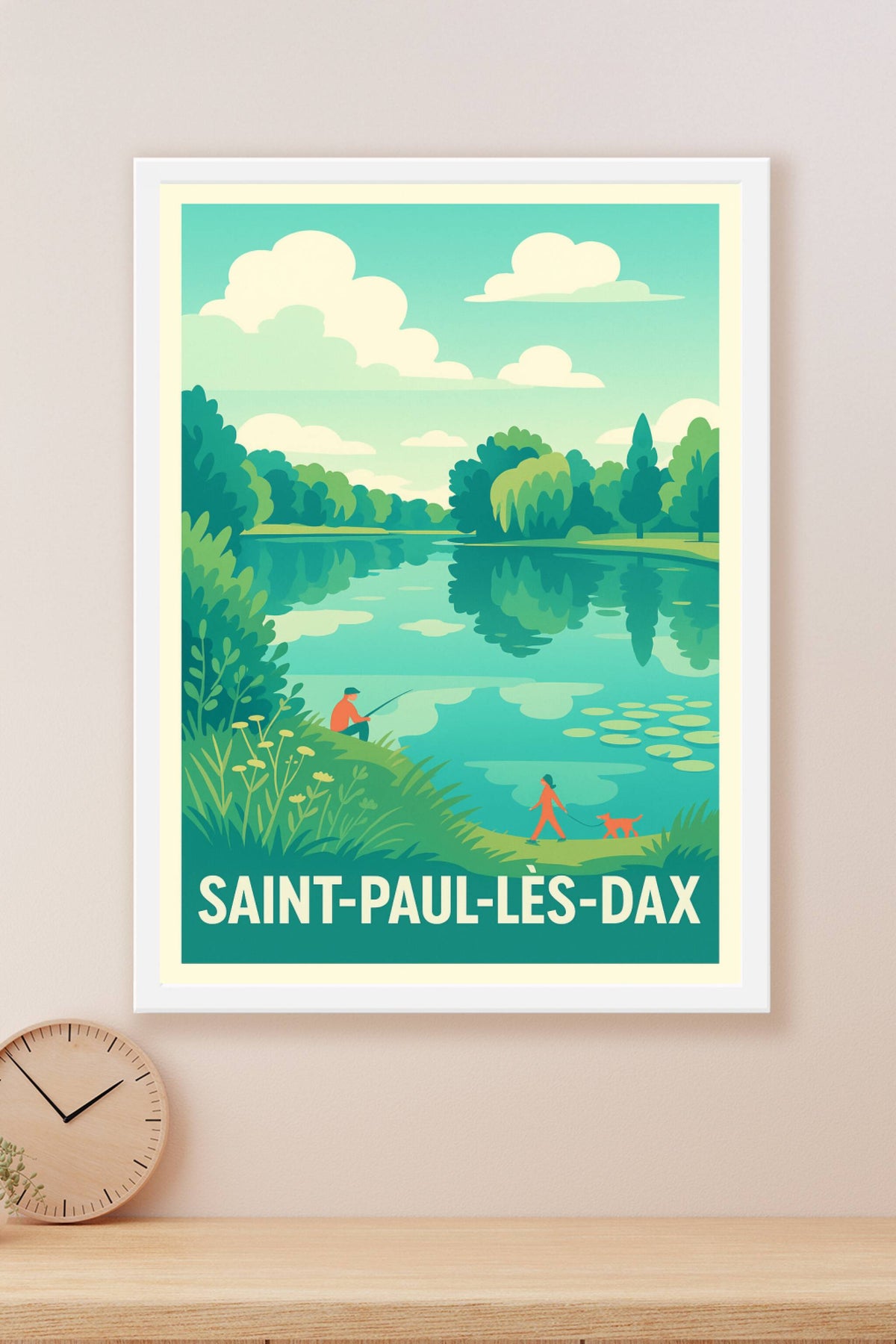 Affiche Saint-Paul-lès-Dax — Oasis naturelle au cœur des Landes · poster d'art de Saint-Paul-lès-Dax
