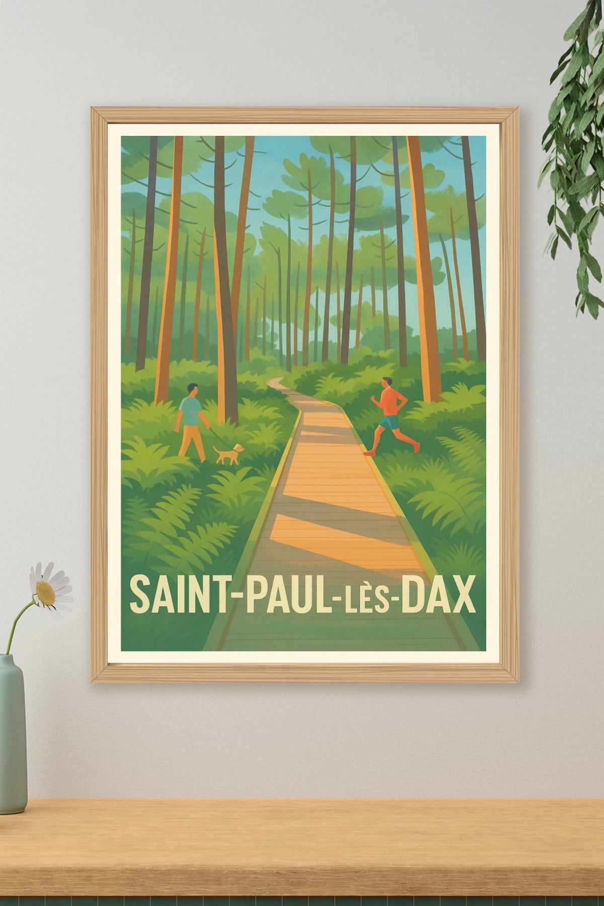 Affiche Saint-Paul-lès-Dax — Nature et bien-être au cœur de la forêt · poster d'art de Saint-Paul-lès-Dax