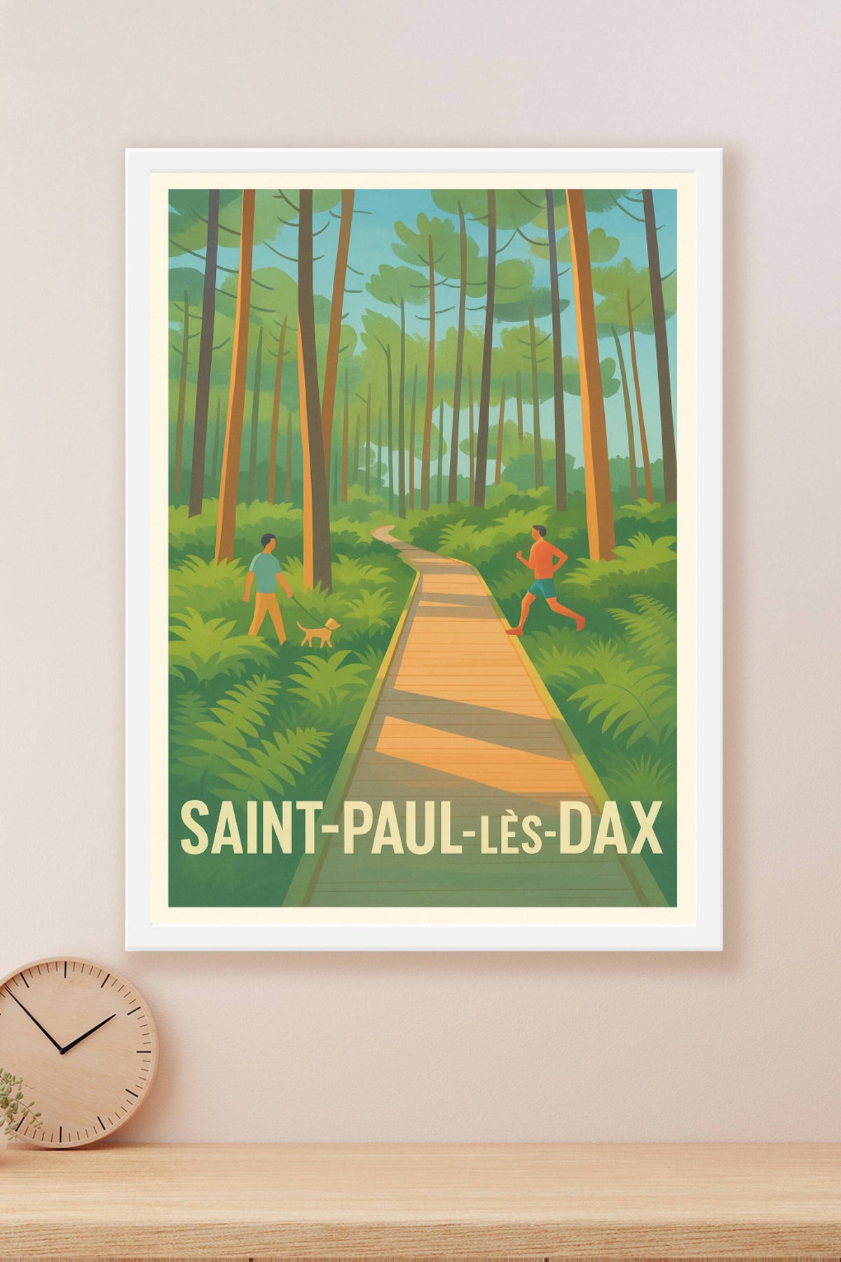 Affiche Saint-Paul-lès-Dax — Nature et bien-être au cœur de la forêt · poster d'art de Saint-Paul-lès-Dax
