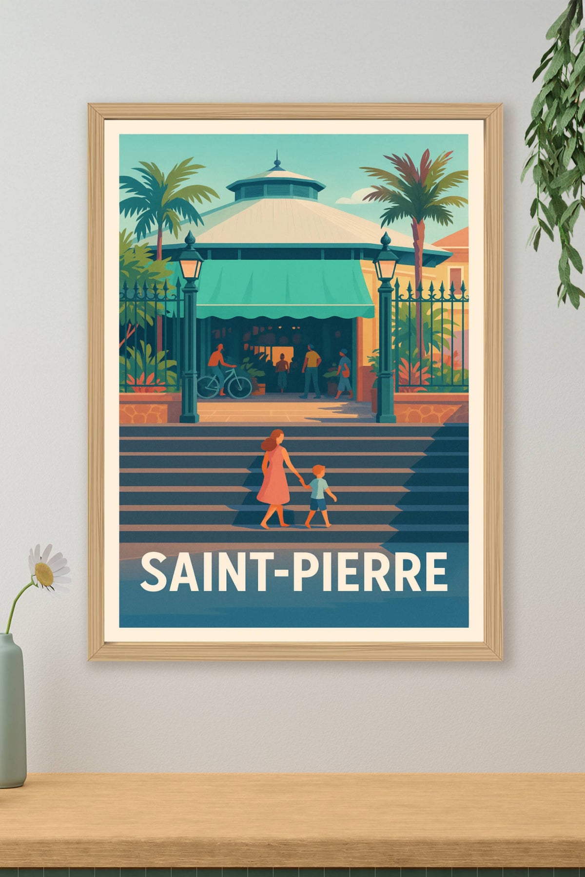 Affiche Saint-Pierre — Charme et douceur tropicale · poster d'art de Saint-Pierre