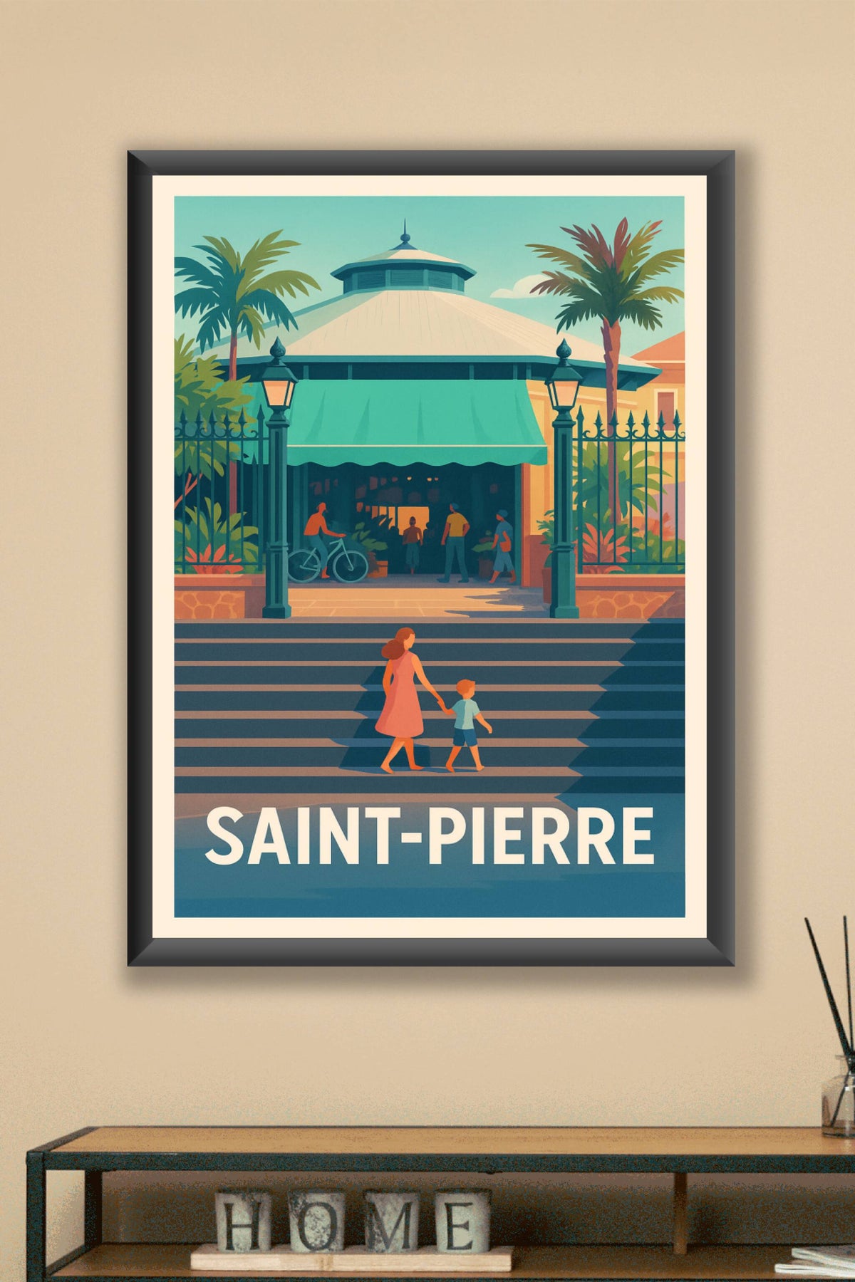 Affiche Saint-Pierre — Charme et douceur tropicale · poster d'art de Saint-Pierre