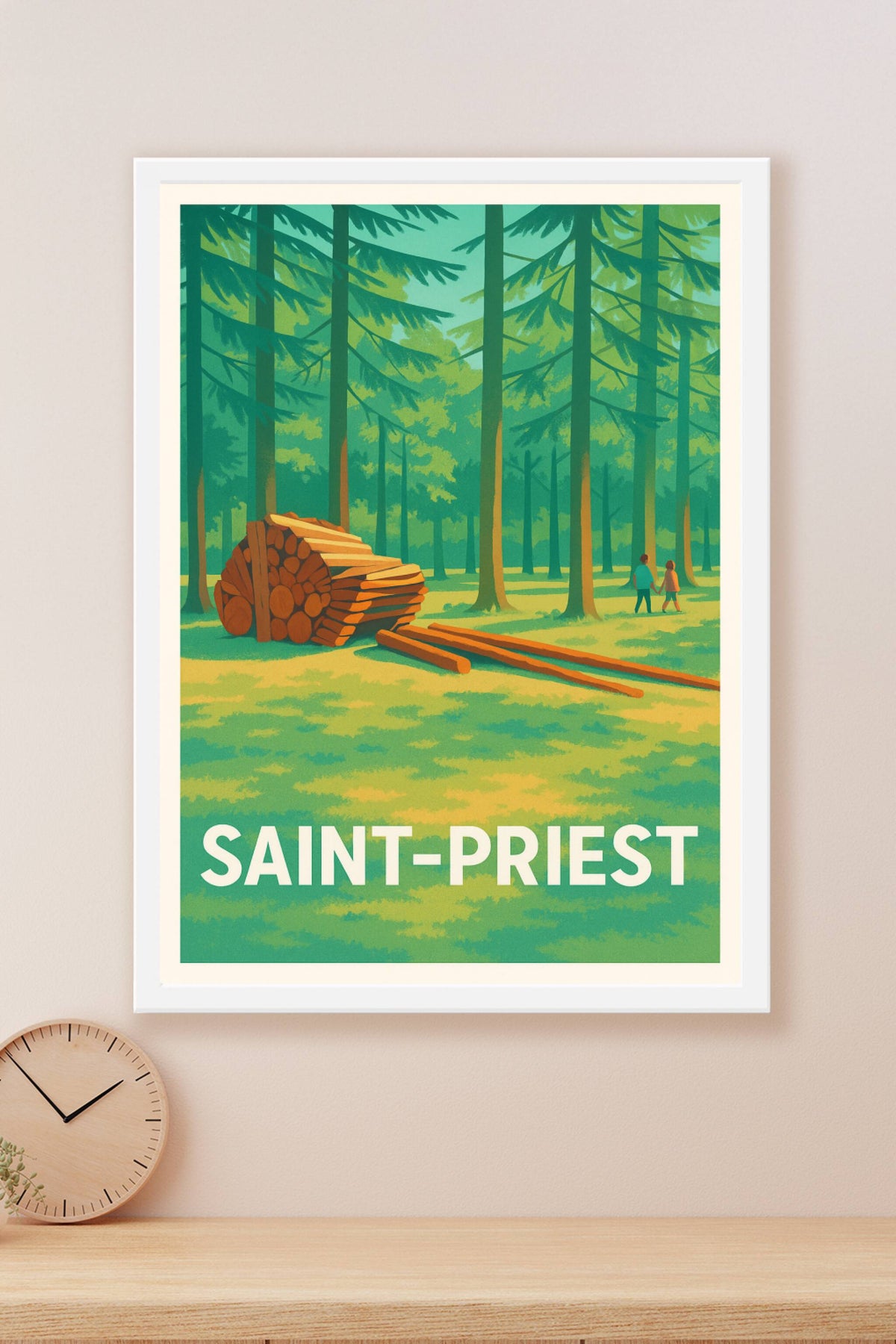 Affiche Saint-Priest — L'écrin de verdure à portée de main · poster d'art de Saint-Priest