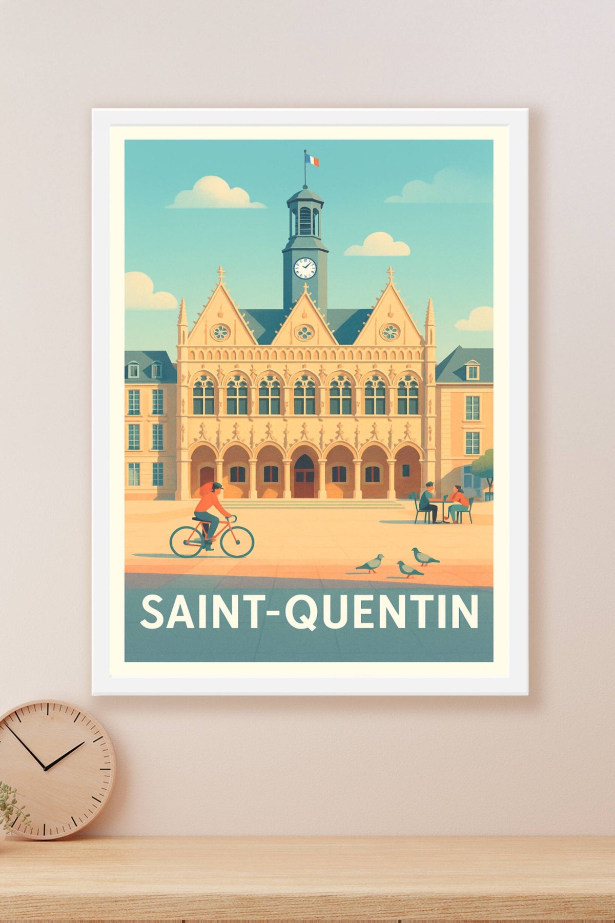 Affiche Saint-Quentin — Élégance et histoire en plein cœur · poster d'art de Saint-Quentin