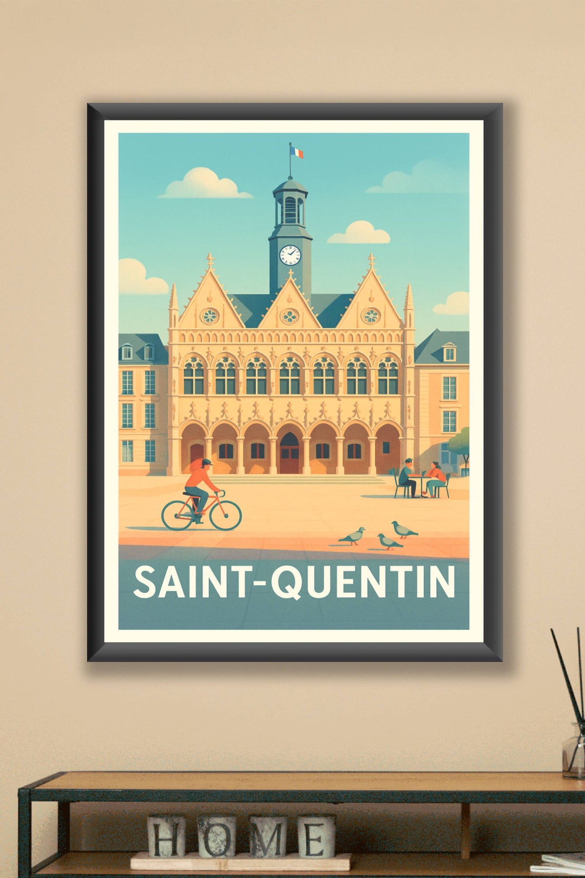 Affiche Saint-Quentin — Élégance et histoire en plein cœur · poster d'art de Saint-Quentin