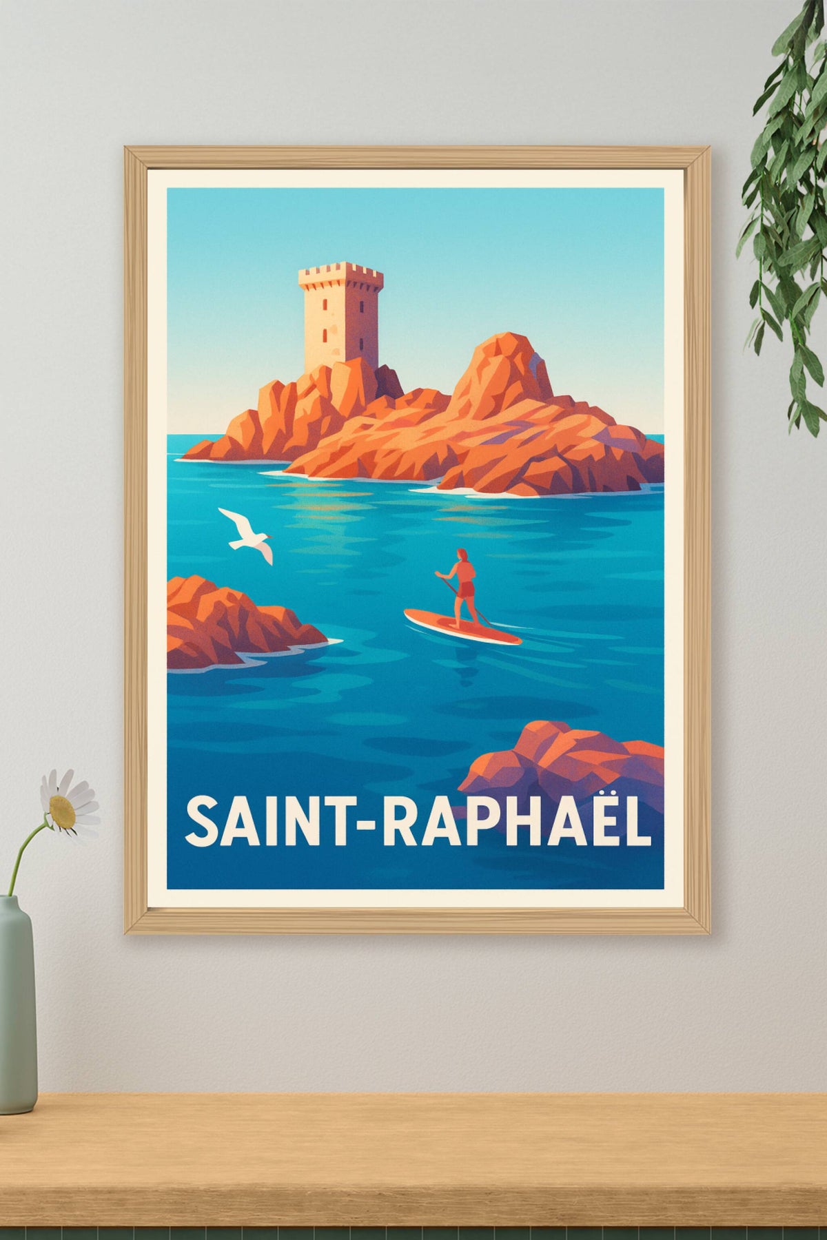 Affiche Saint-Raphaël — L'évasion marine au cœur de la Côte d'Azur · poster d'art de Saint-Raphaël