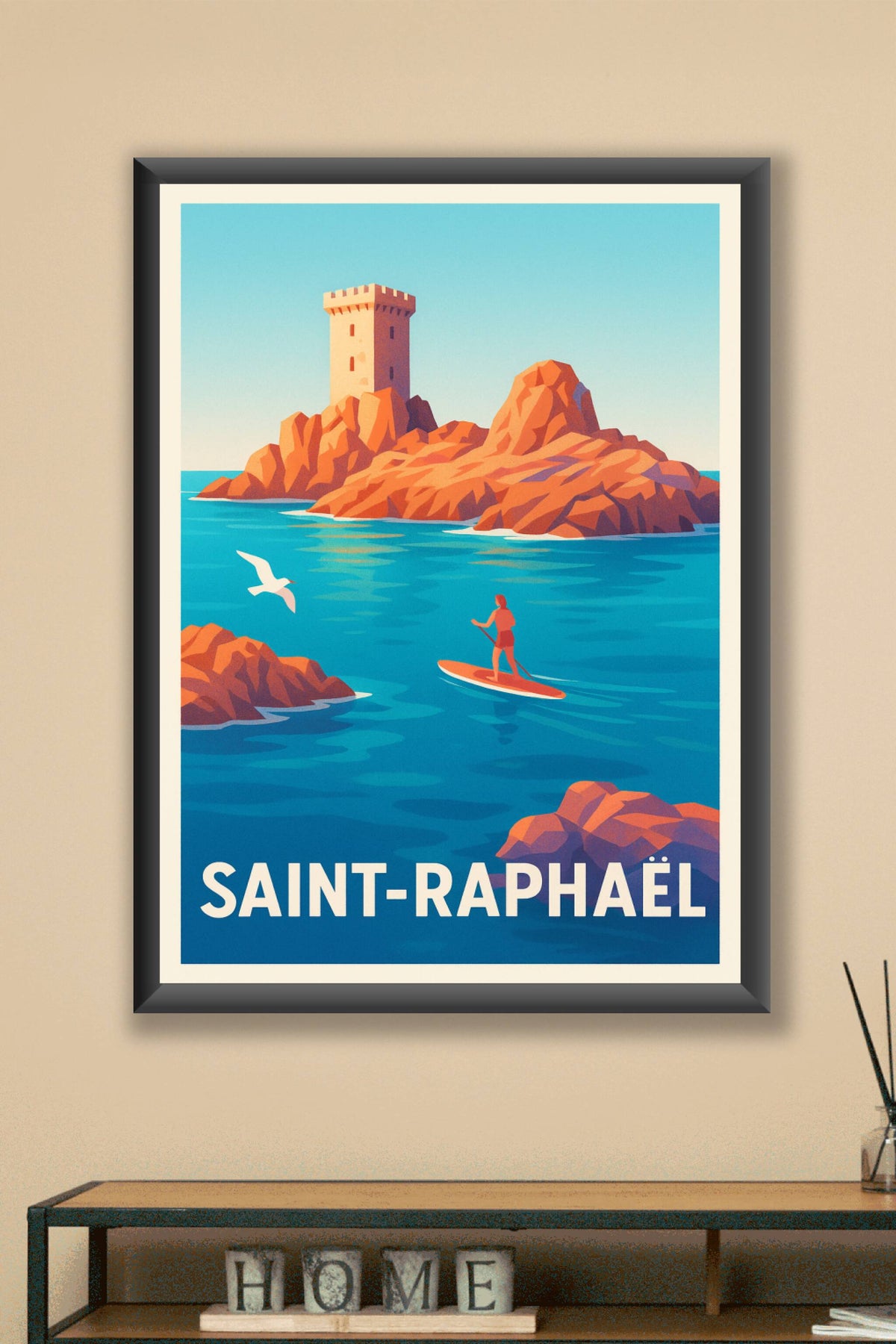 Affiche Saint-Raphaël — L'évasion marine au cœur de la Côte d'Azur · poster d'art de Saint-Raphaël