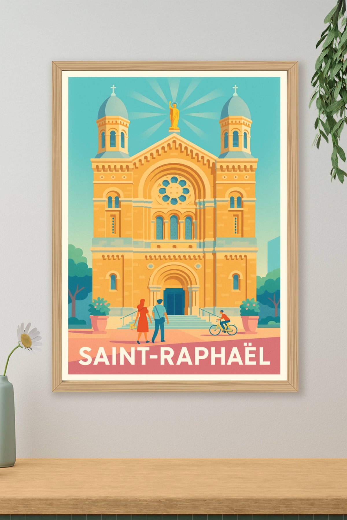Affiche Saint-Raphaël — Charme et sérénité en Azur · poster d'art de Saint-Raphaël