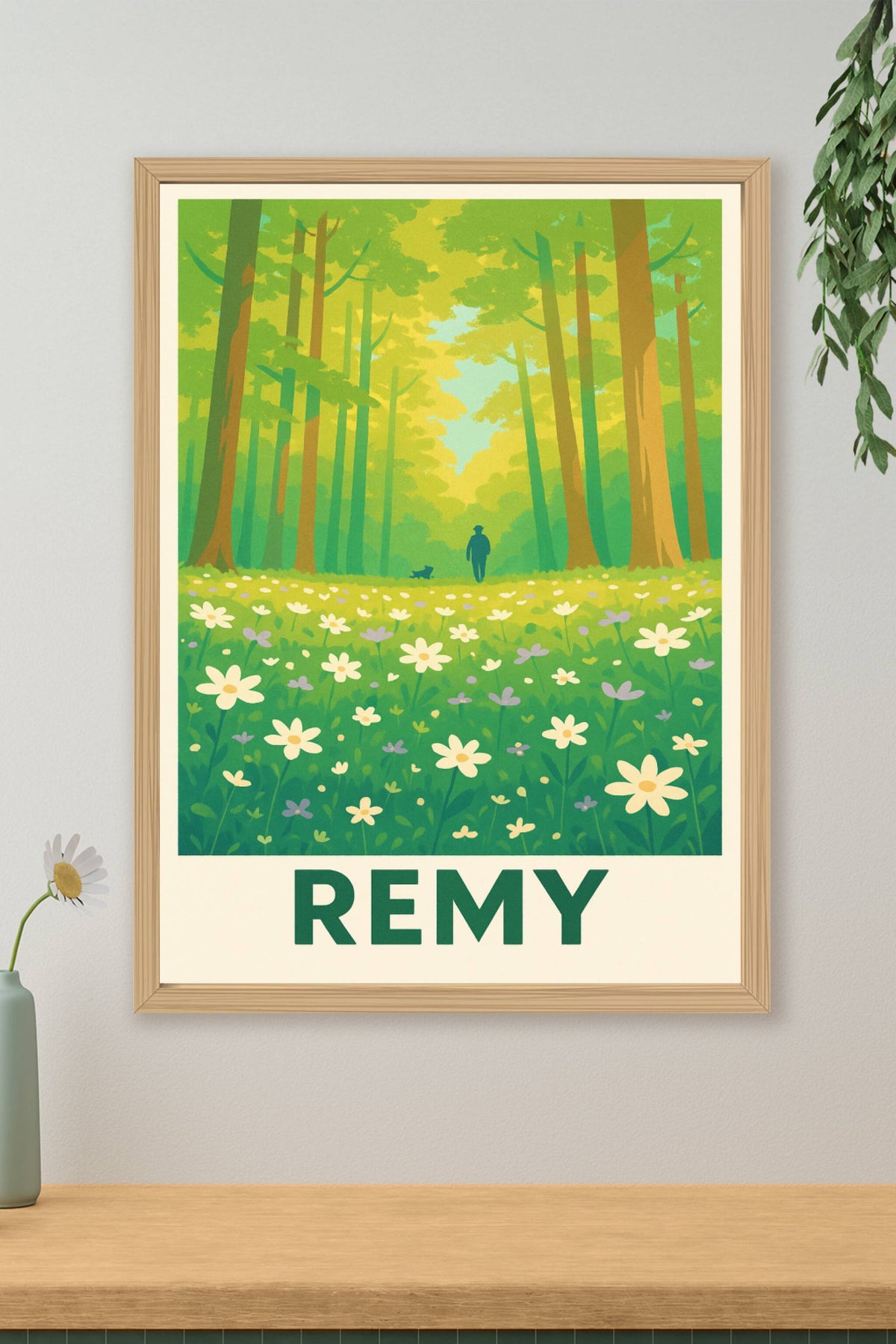 Affiche Remy — Promenade bucolique au cœur de la nature · poster d'art de Remy