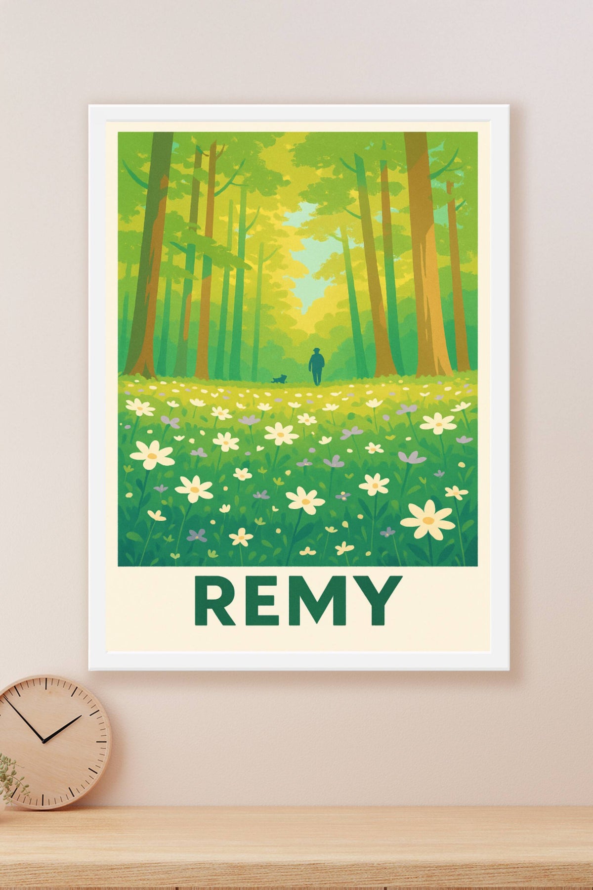 Affiche Remy — Promenade bucolique au cœur de la nature · poster d'art de Remy