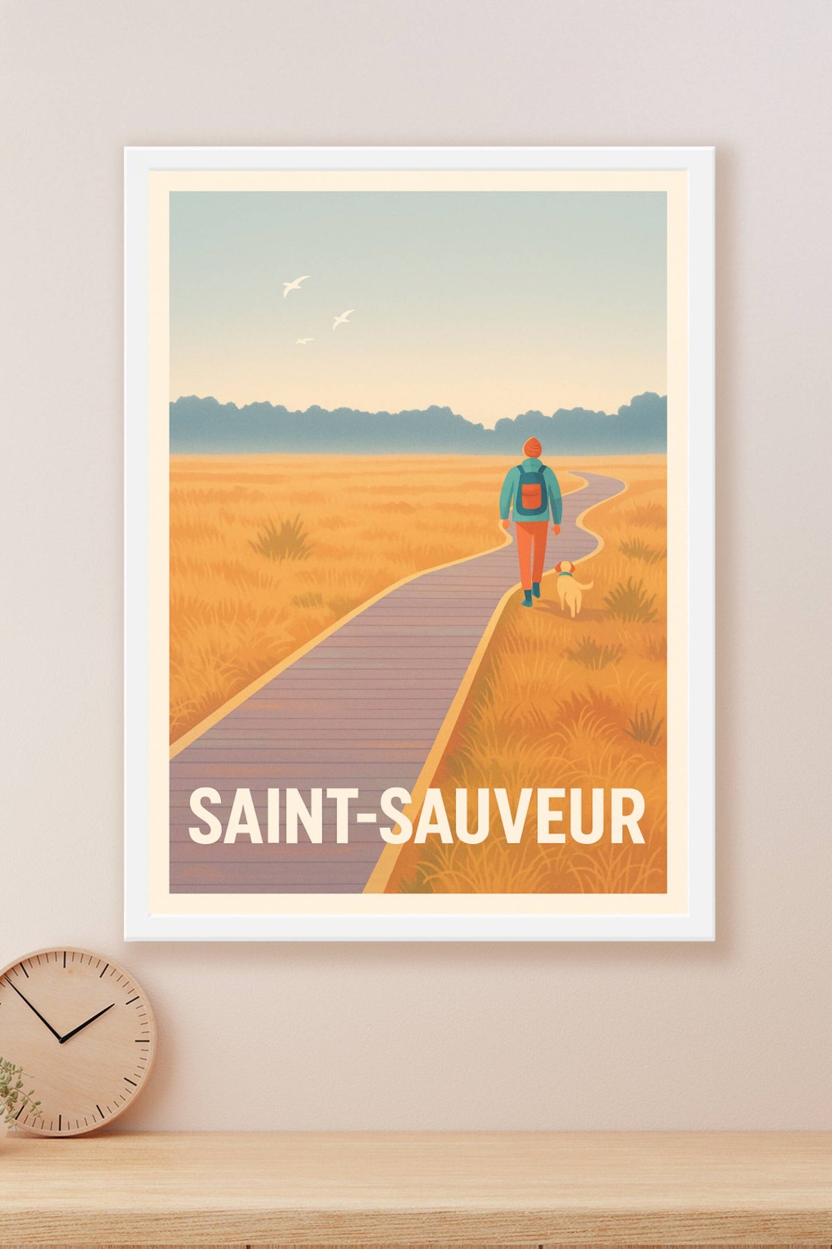 Affiche Saint-Sauveur — Promenade paisible en nature · poster d'art de Saint-Sauveur