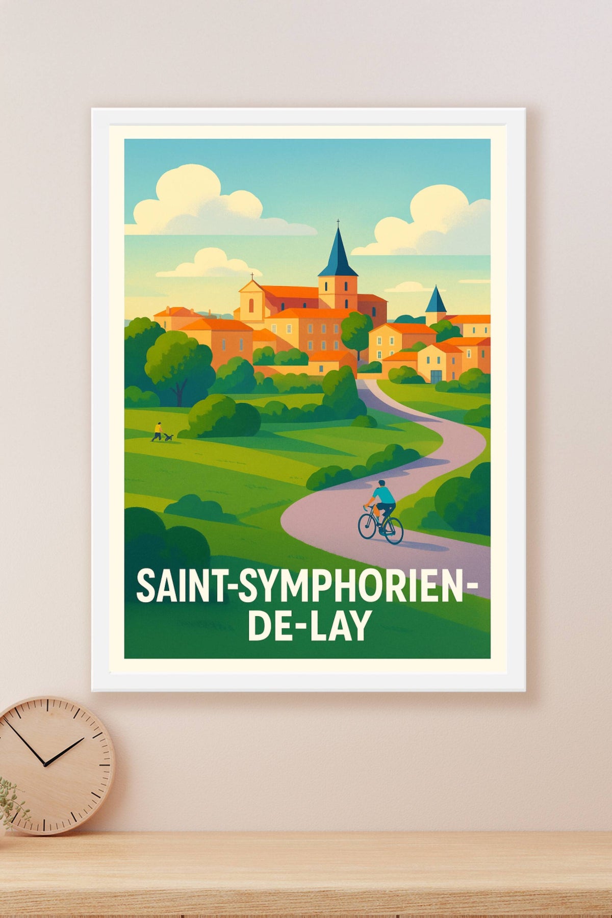 Affiche Saint-Symphorien-de-Lay — Charme bucolique et art de vivre · poster d'art de Saint-Symphorien-de-Lay
