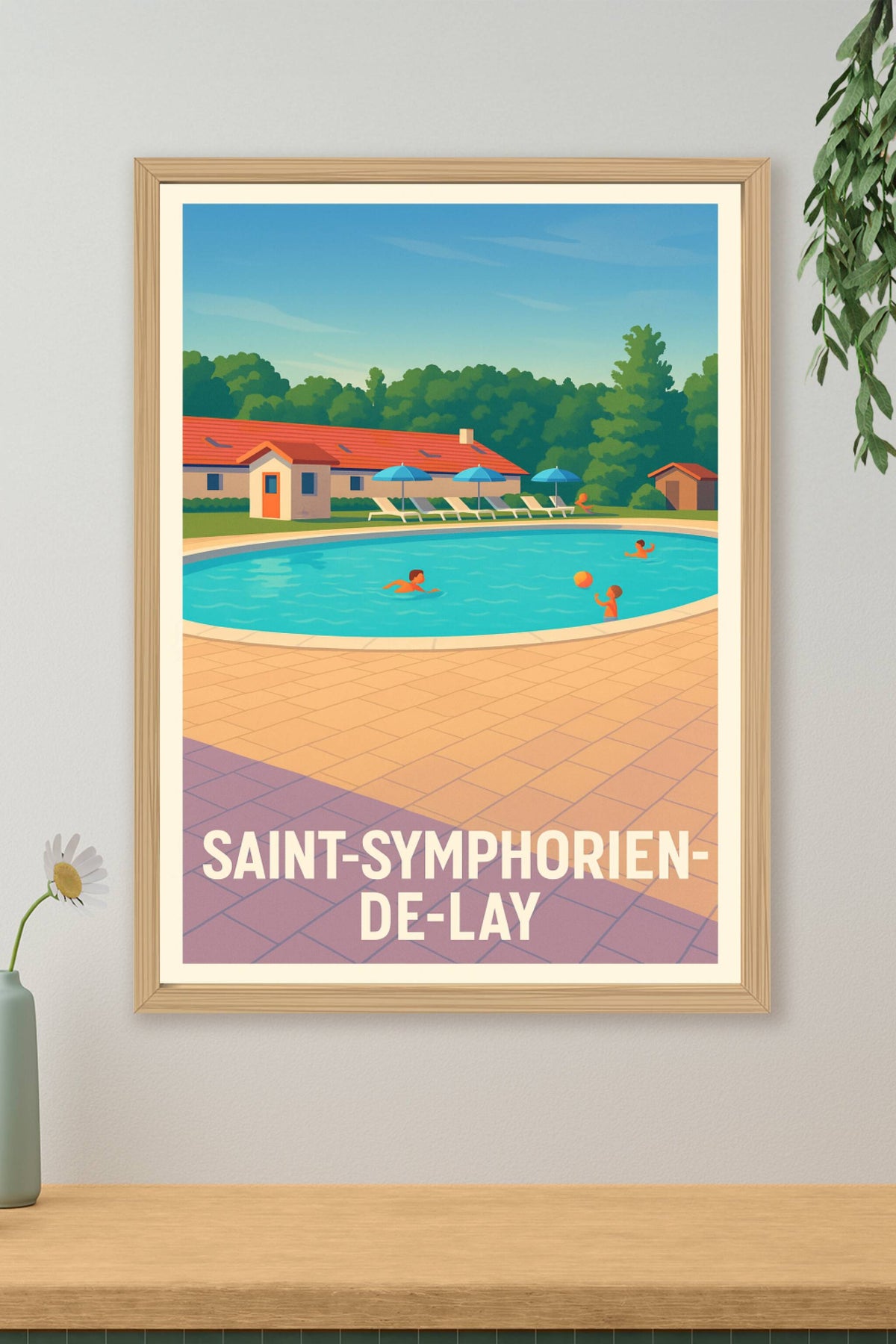 Affiche Saint-Symphorien-de-Lay — Plongez dans la douceur estivale · poster d'art de Saint-Symphorien-de-Lay