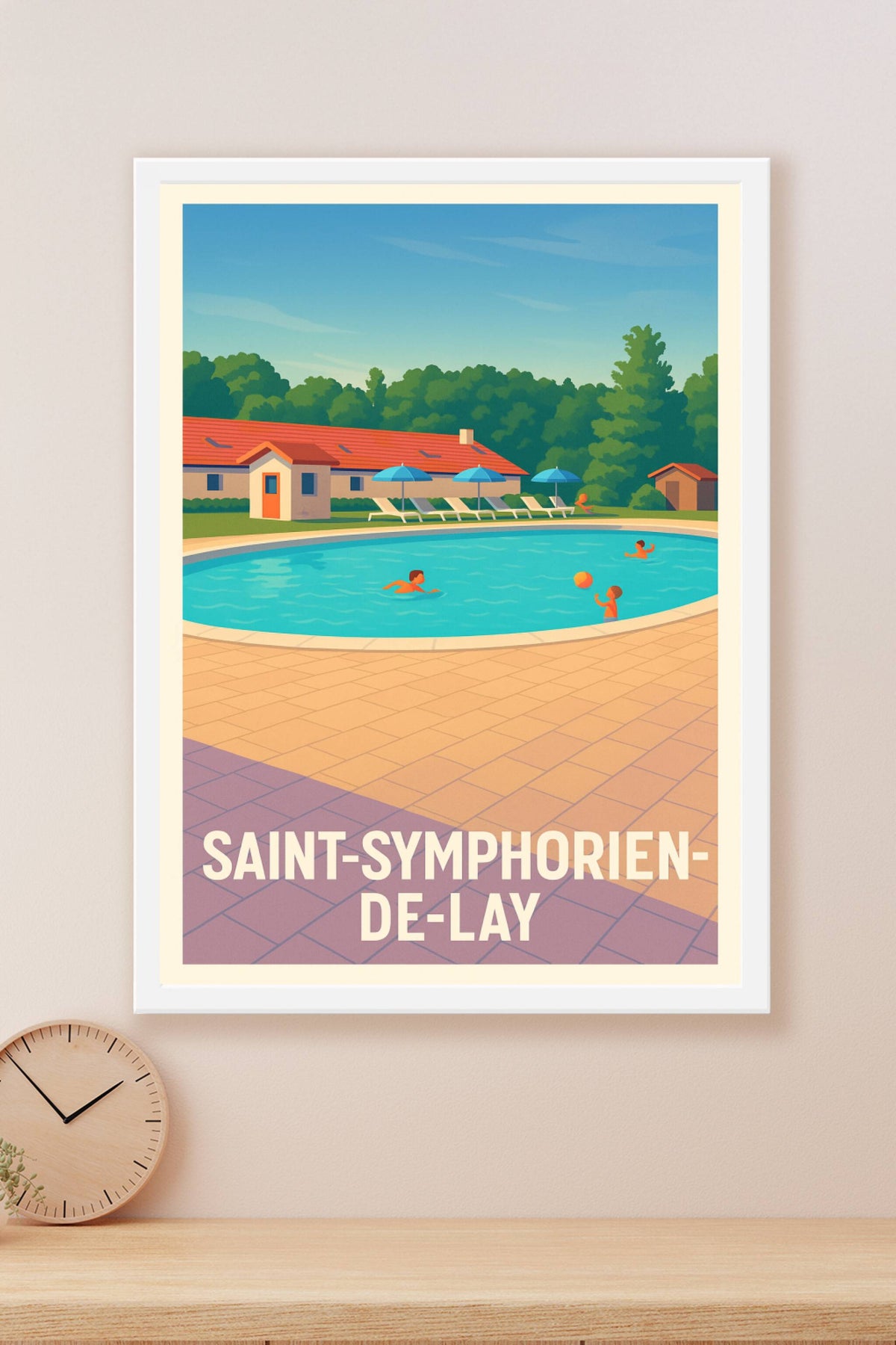 Affiche Saint-Symphorien-de-Lay — Plongez dans la douceur estivale · poster d'art de Saint-Symphorien-de-Lay