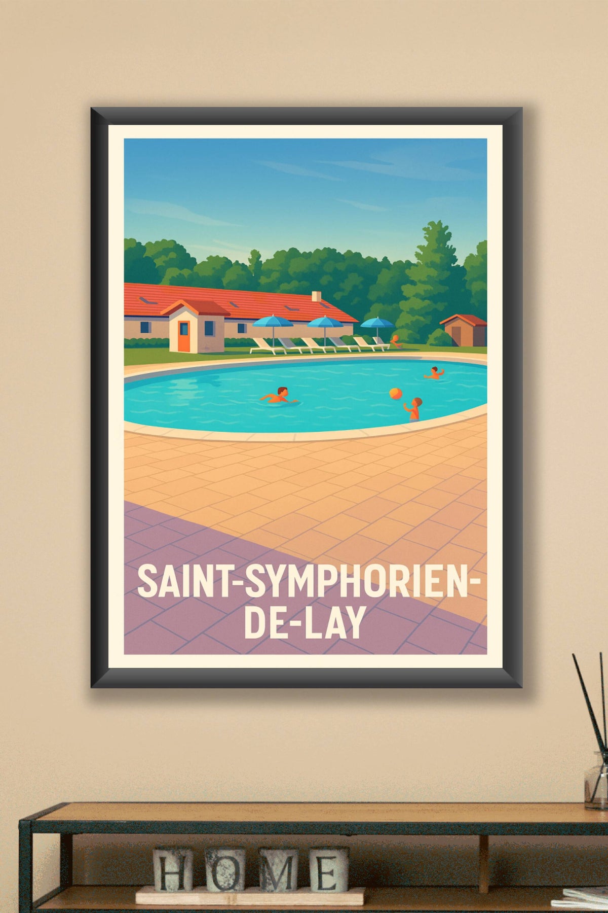 Affiche Saint-Symphorien-de-Lay — Plongez dans la douceur estivale · poster d'art de Saint-Symphorien-de-Lay