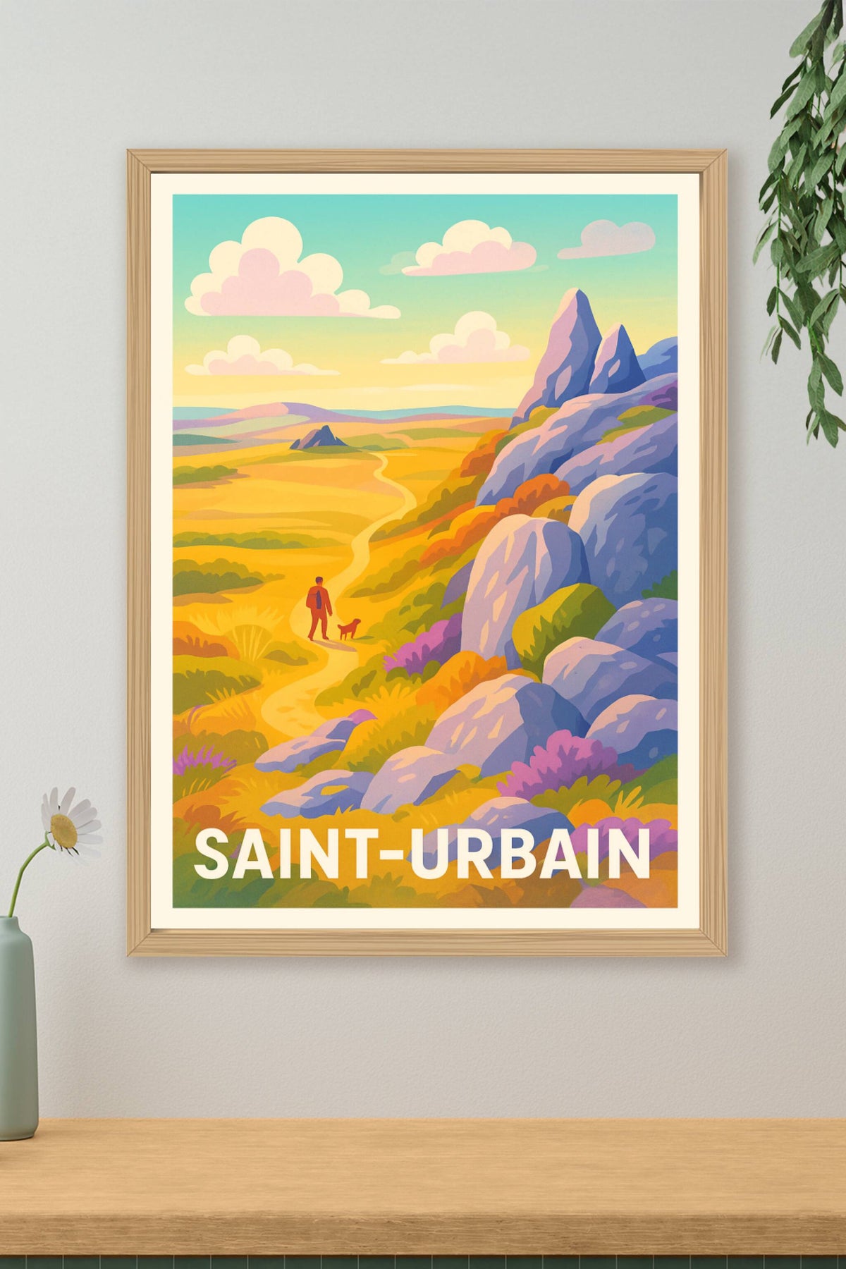 Affiche Saint-Urbain — L'évasion nature au cœur des montagnes · poster d'art de Saint-Urbain