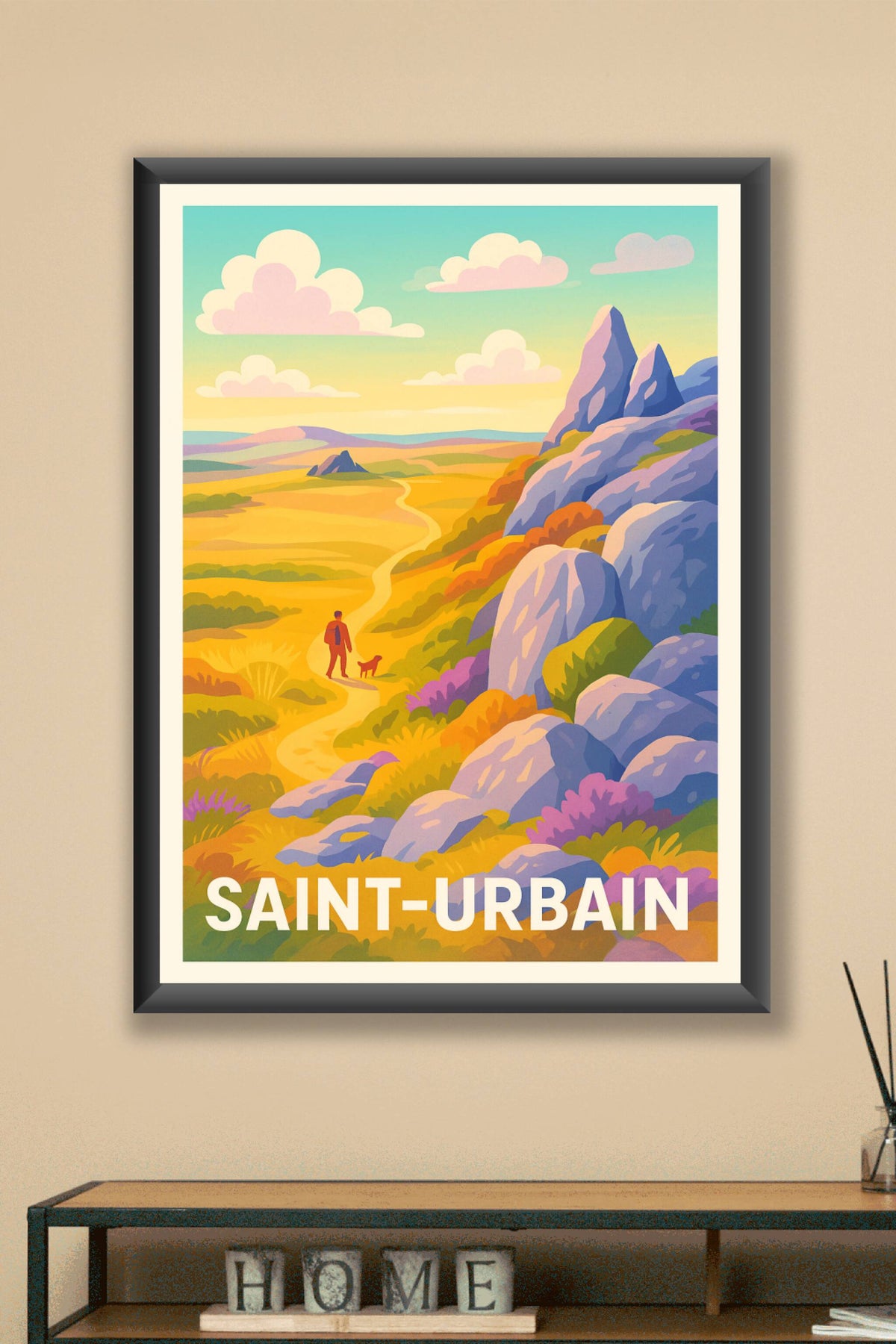 Affiche Saint-Urbain — L'évasion nature au cœur des montagnes · poster d'art de Saint-Urbain