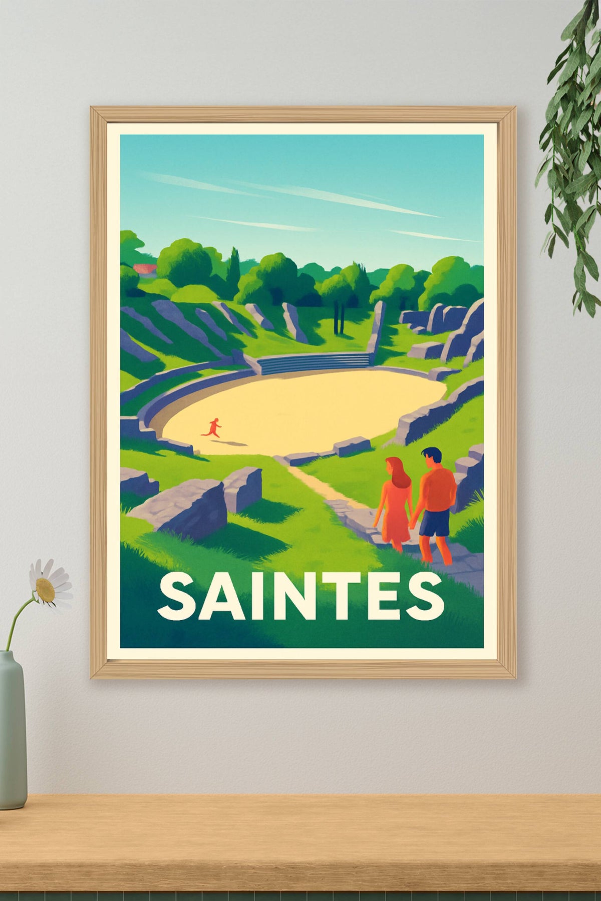 Affiche Saintes — Plongez au cœur de l'Histoire Antique · poster d'art de Saintes